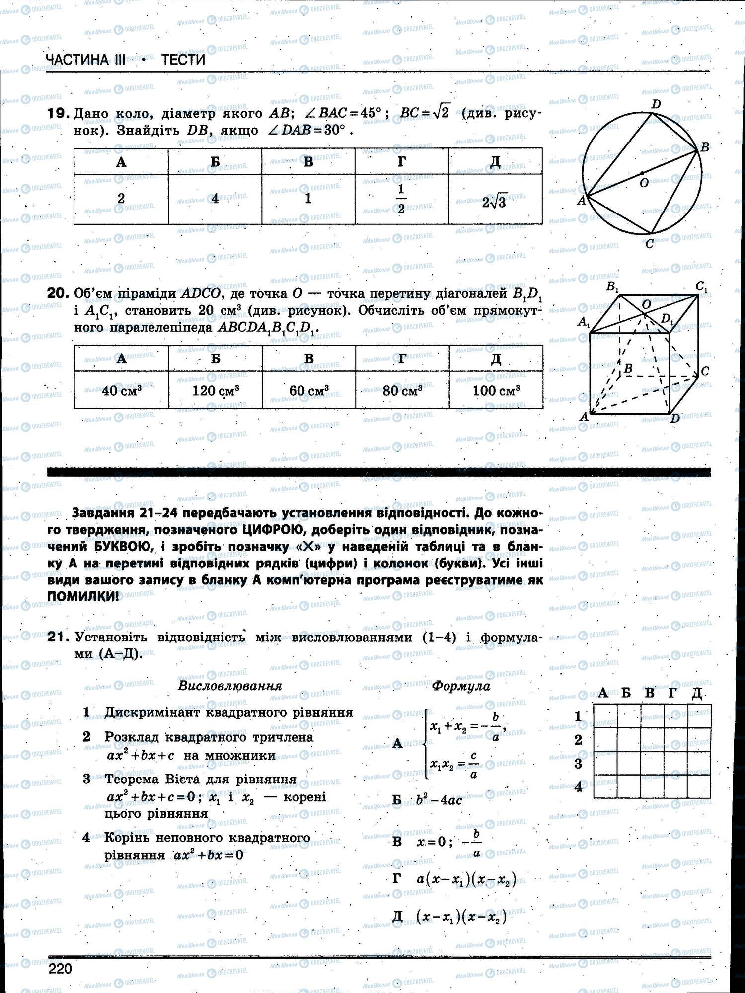 ЗНО Математика 11 клас сторінка 220