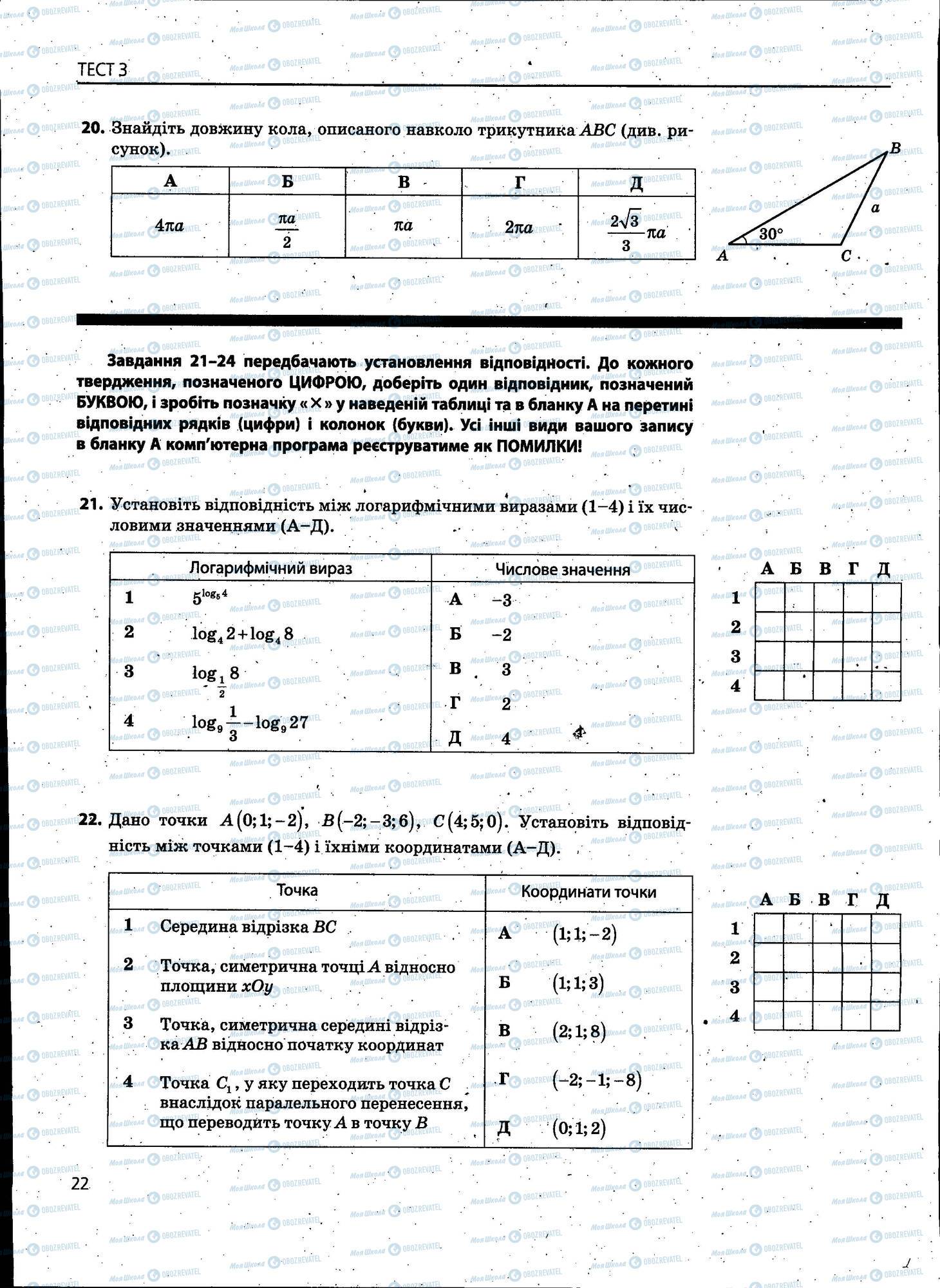 ЗНО Математика 11 класс страница 022