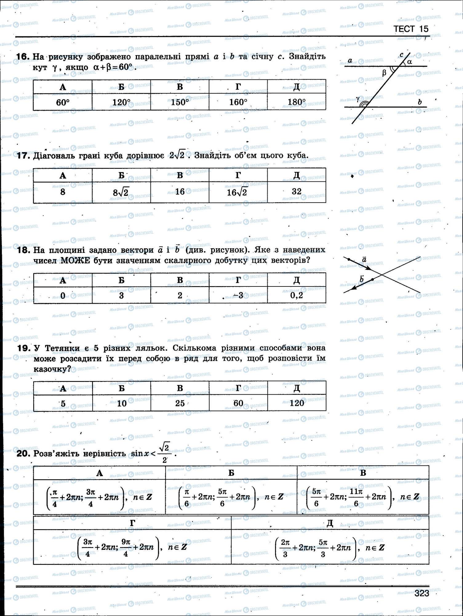 ЗНО Математика 11 класс страница 323