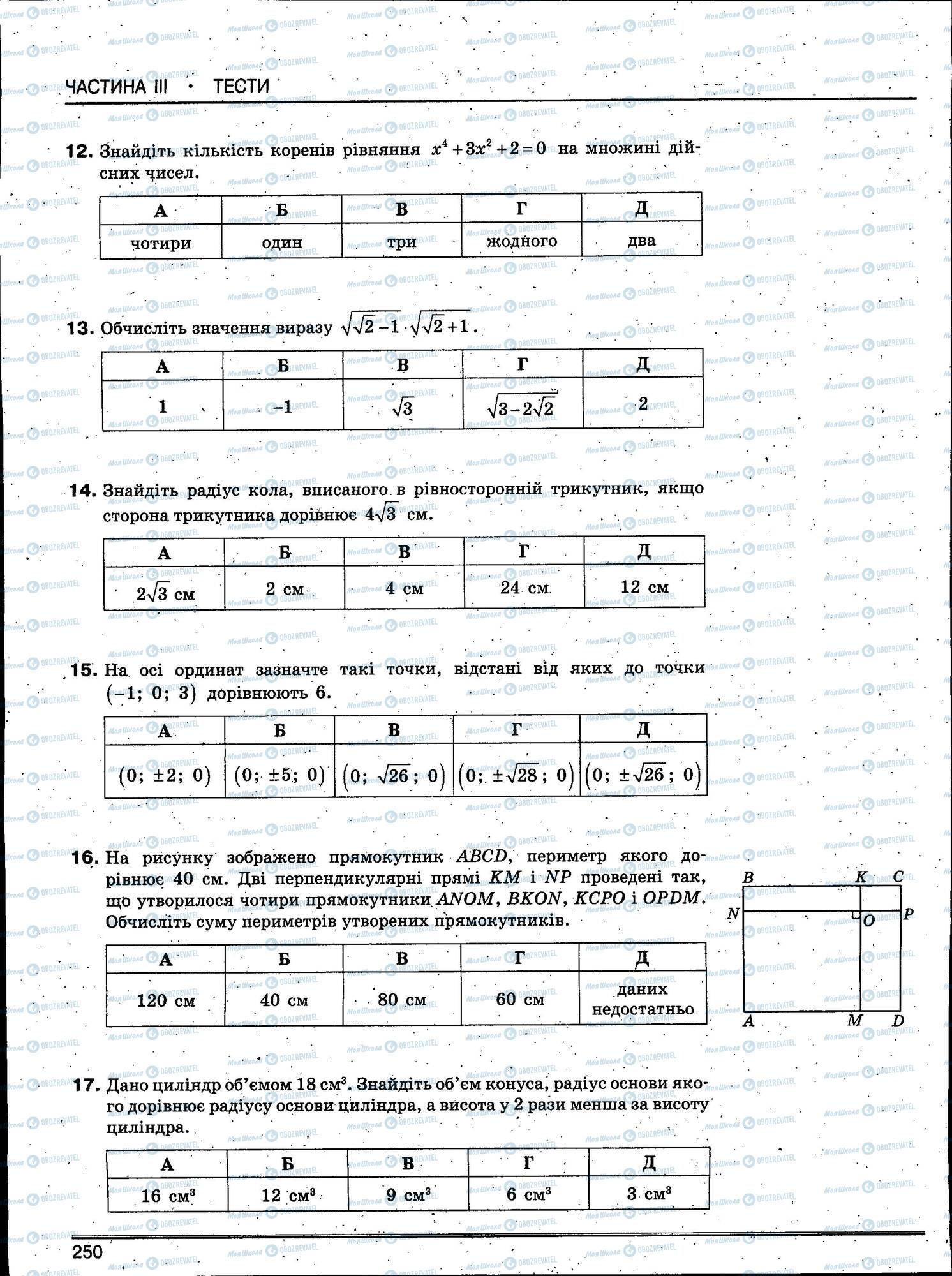 ЗНО Математика 11 клас сторінка 250