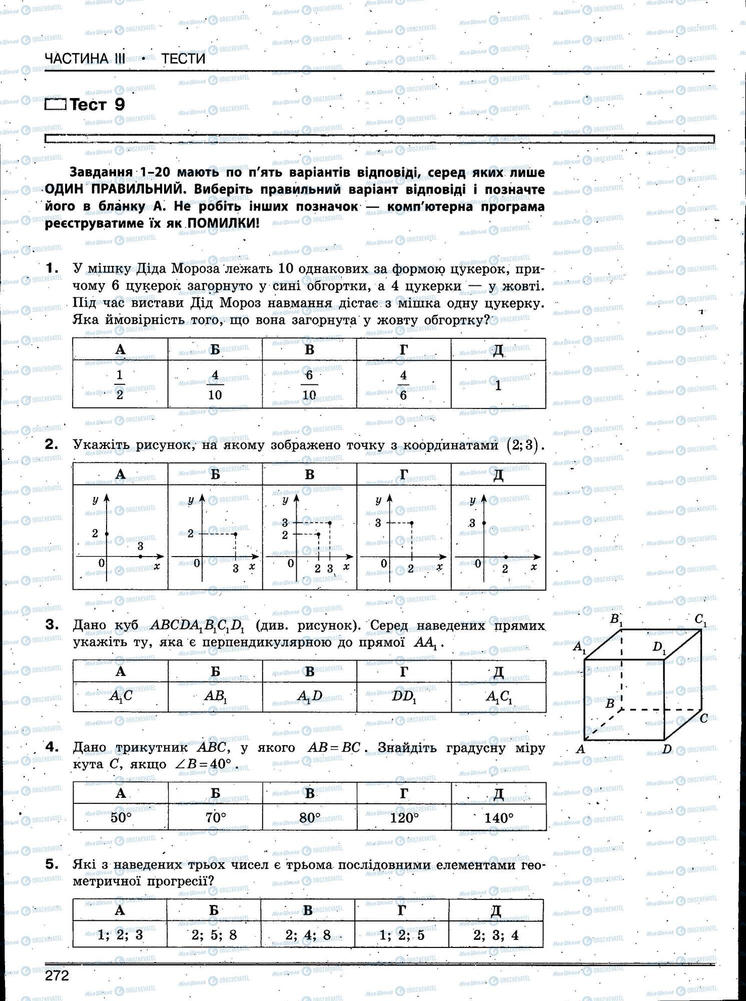 ЗНО Математика 11 класс страница 272