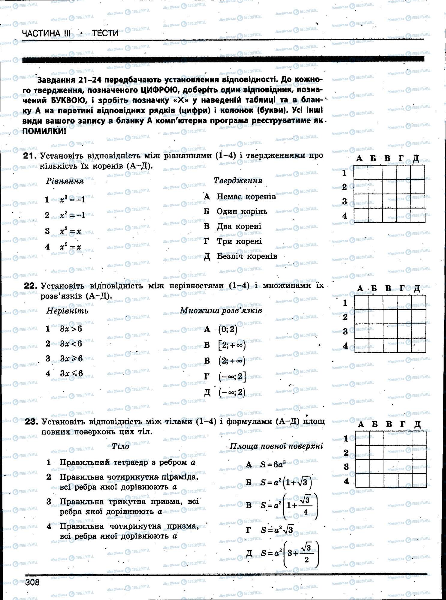 ЗНО Математика 11 класс страница 308