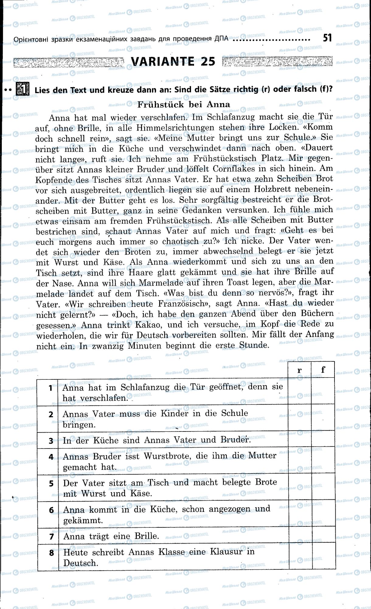 ДПА Німецька мова 9 клас сторінка 051
