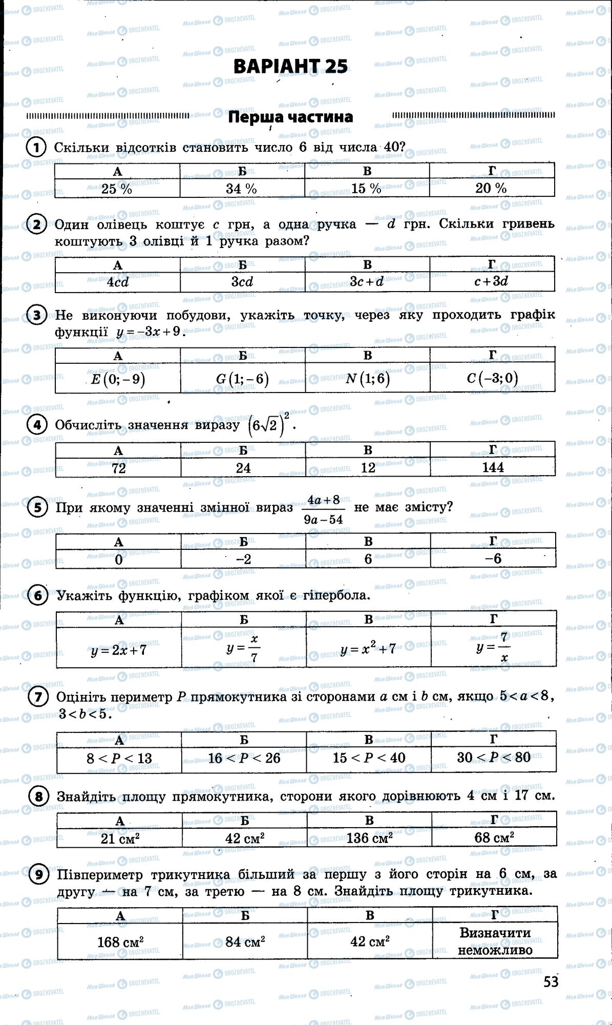 ДПА Математика 9 клас сторінка 053