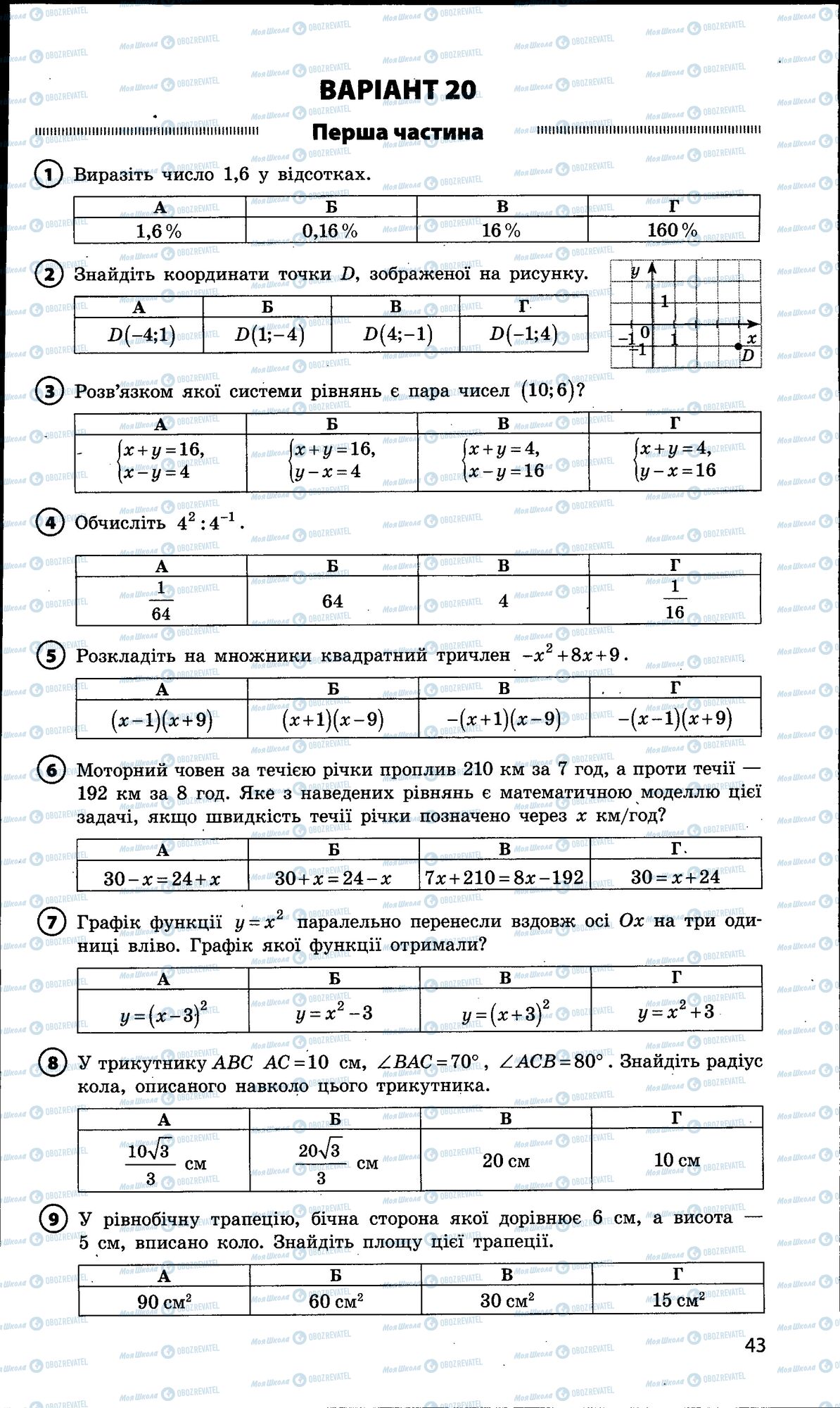 ДПА Математика 9 класс страница 043
