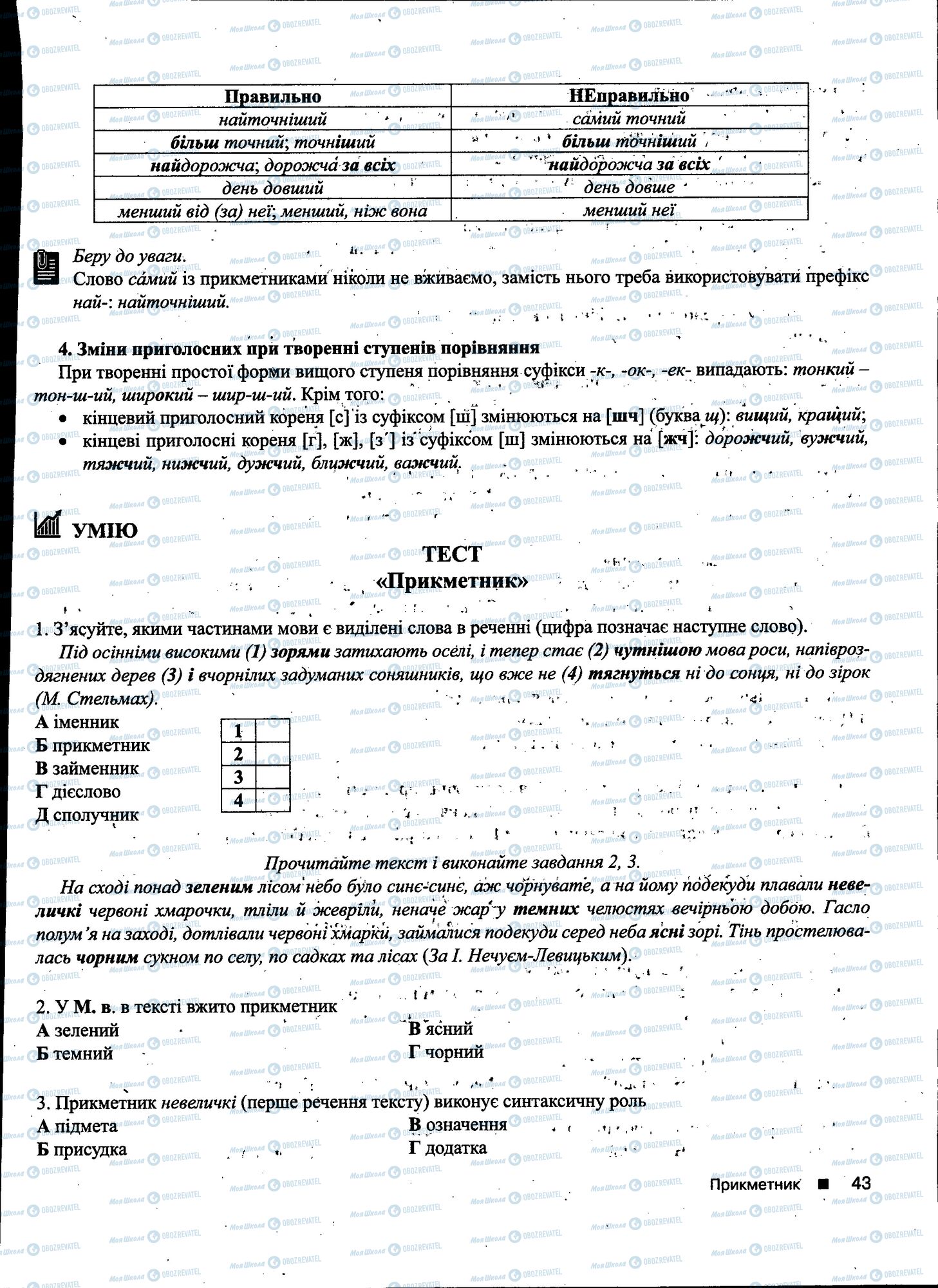 ДПА Українська мова 11 клас сторінка 043