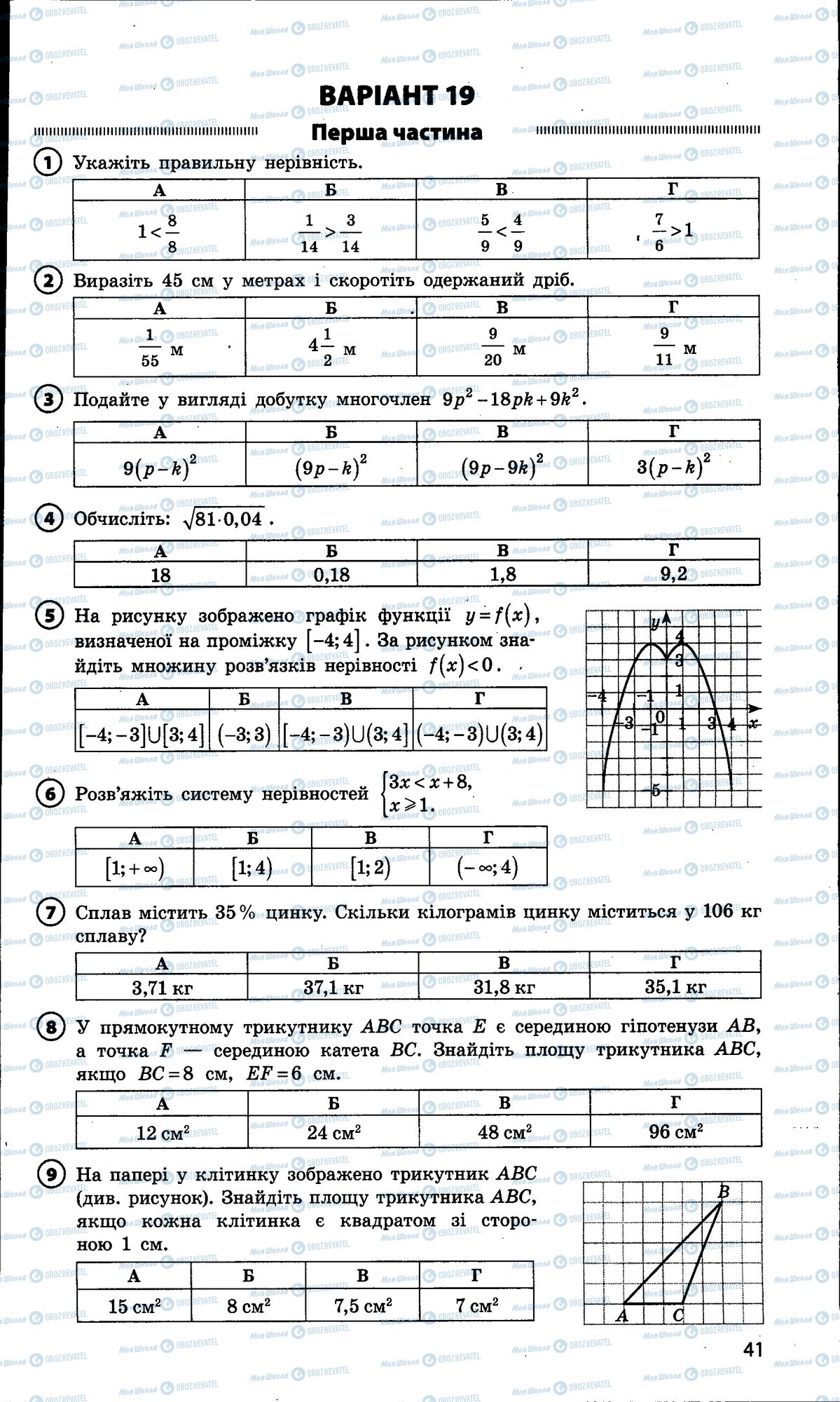 ДПА Математика 9 клас сторінка 041