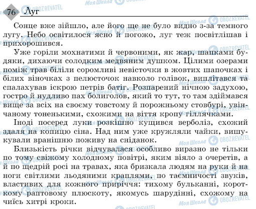ДПА Українська мова 9 клас сторінка 76