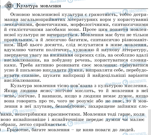 ДПА Українська мова 9 клас сторінка 37
