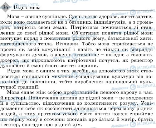 ДПА Українська мова 9 клас сторінка 36