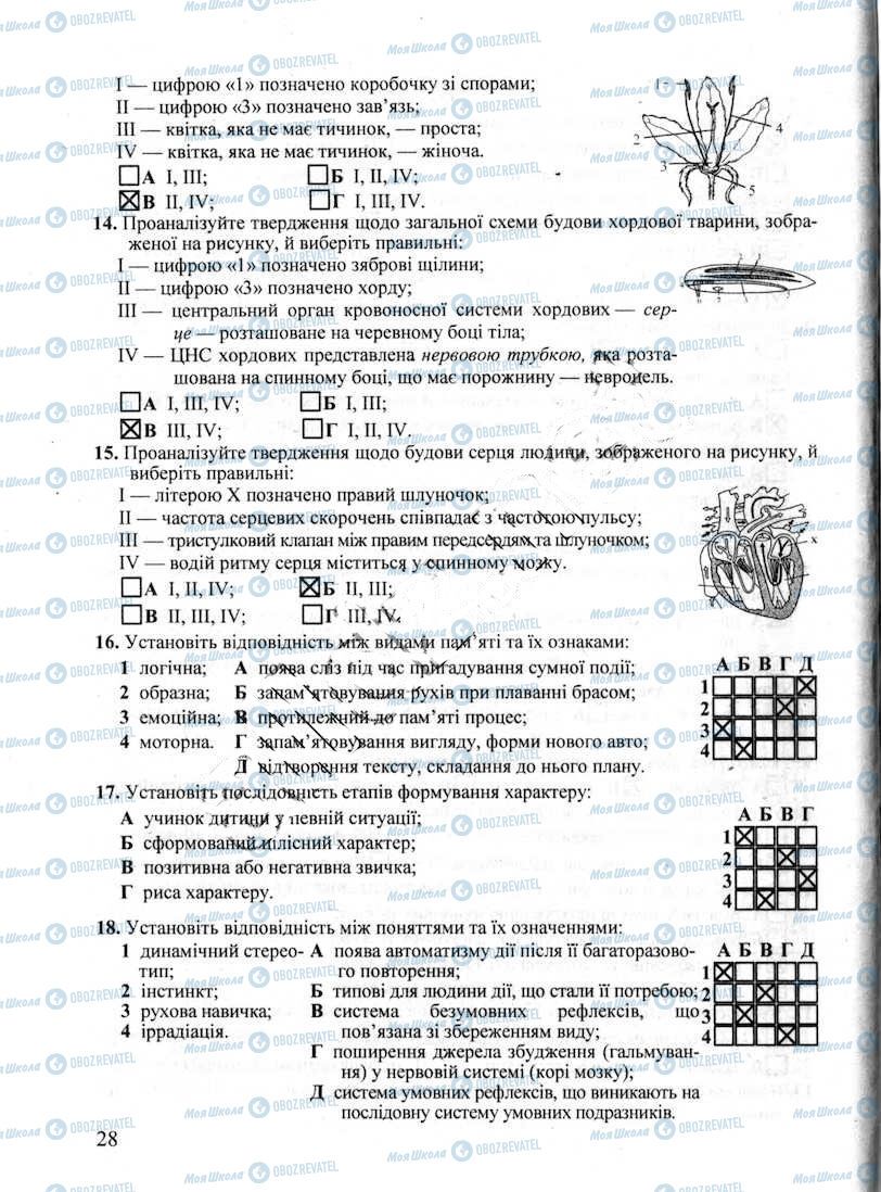 ДПА Біологія 9 клас сторінка 28