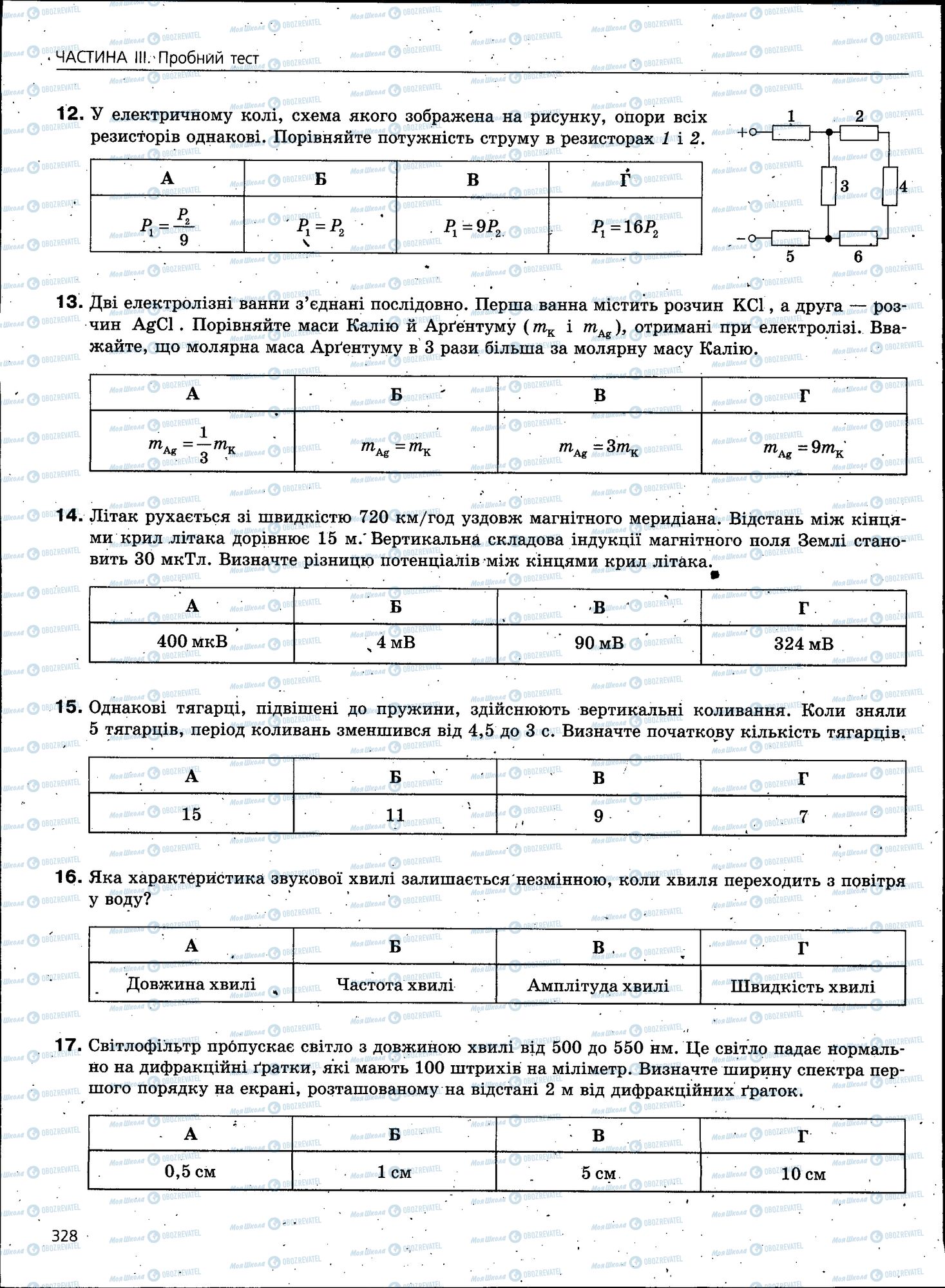 ЗНО Фізика 11 клас сторінка 328