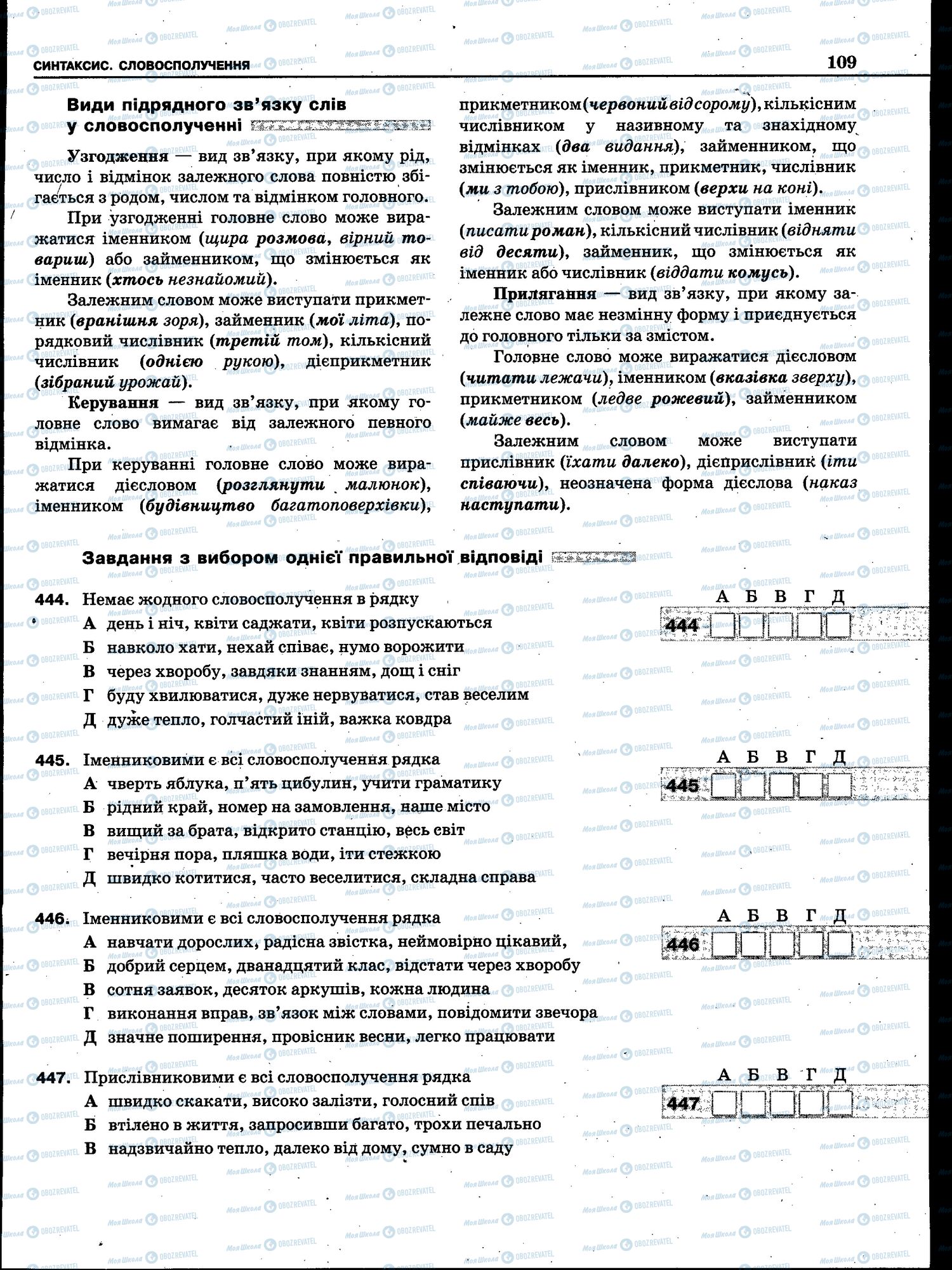 ЗНО Українська мова 11 клас сторінка 107