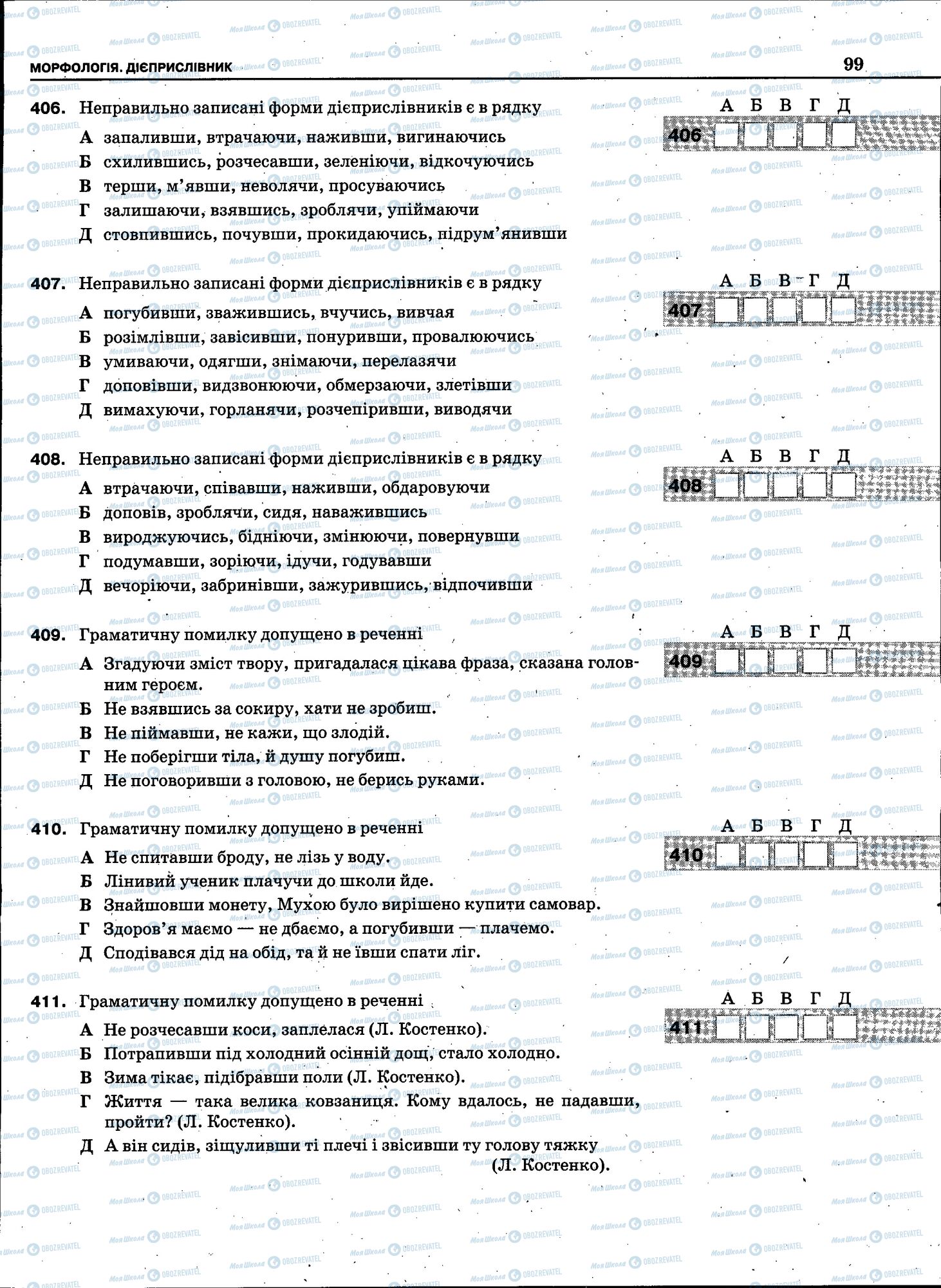 ЗНО Українська мова 11 клас сторінка 097