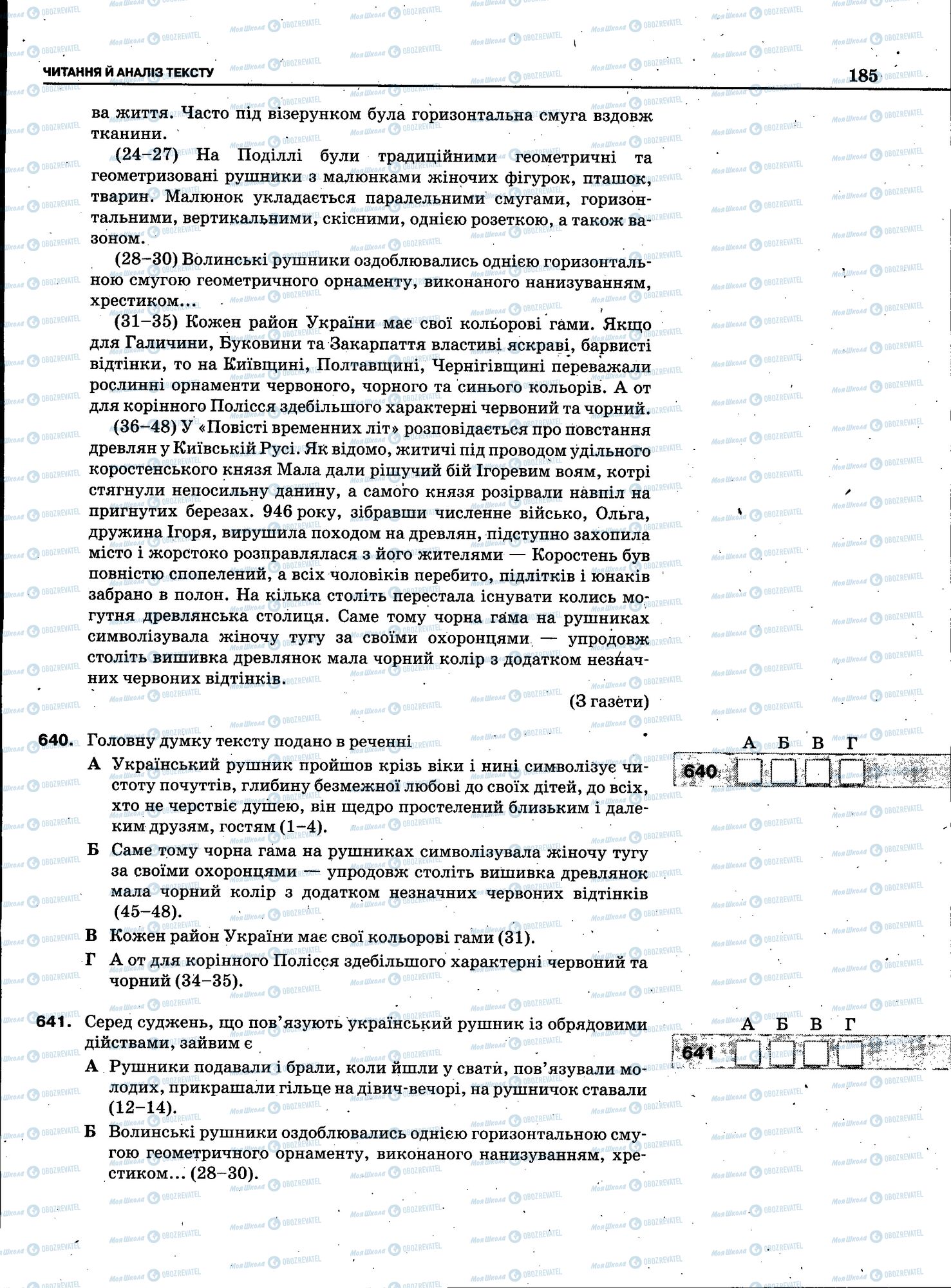 ЗНО Українська мова 11 клас сторінка 183
