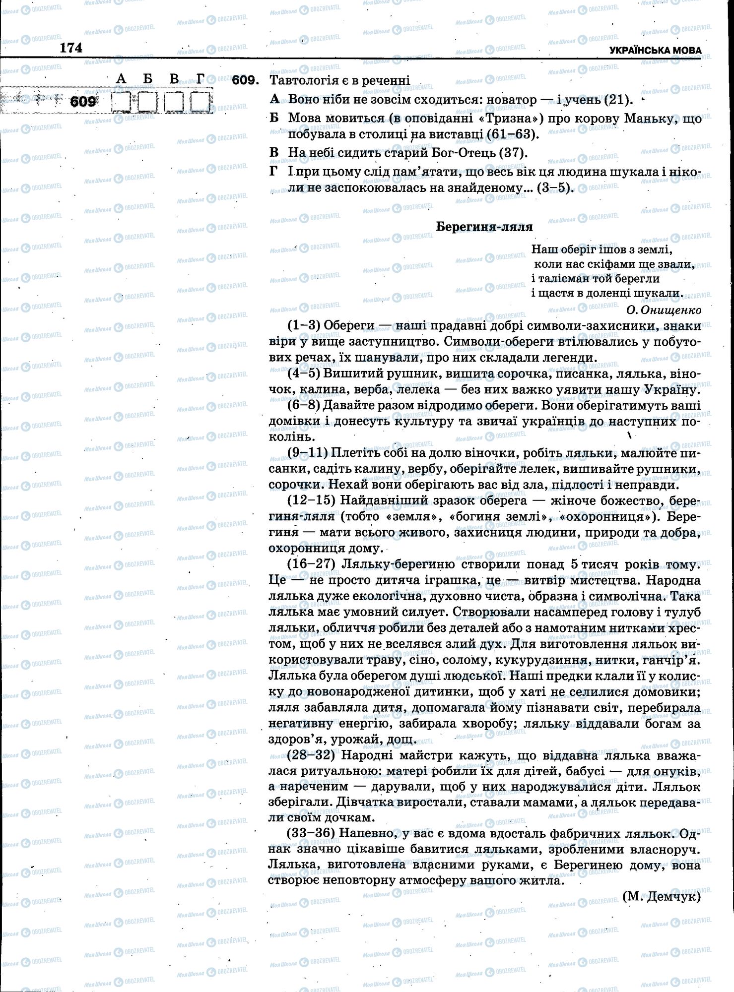 ЗНО Українська мова 11 клас сторінка 172