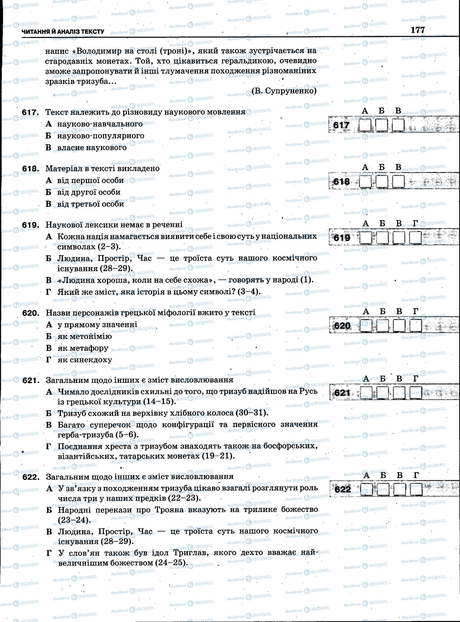 ЗНО Укр мова 11 класс страница 175