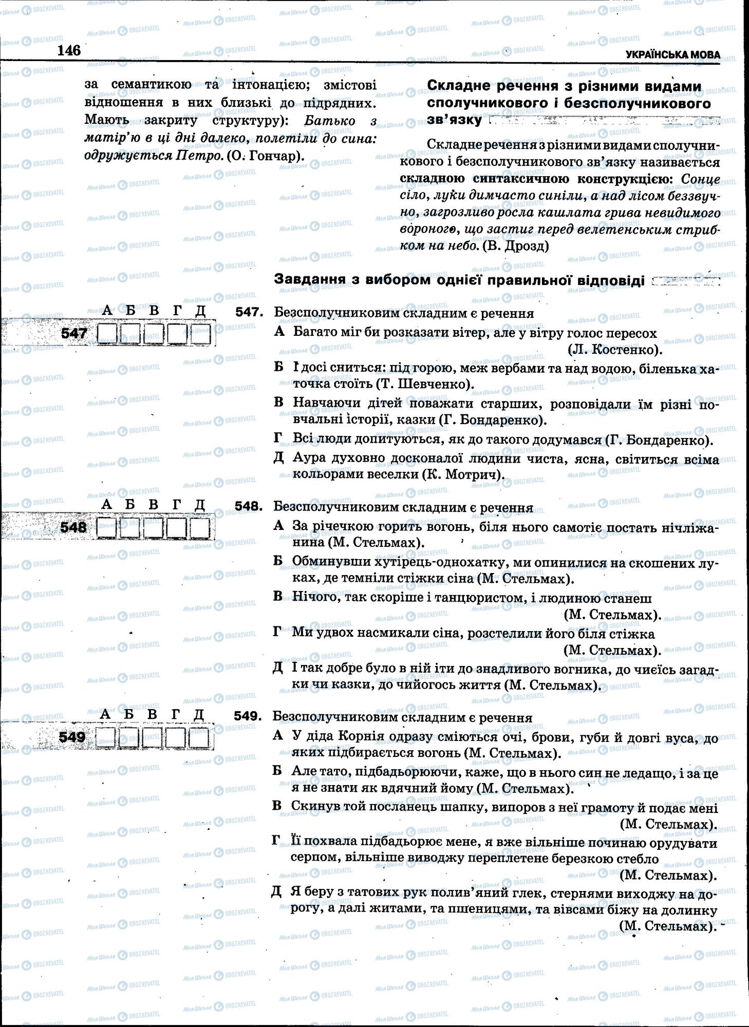 ЗНО Укр мова 11 класс страница 144