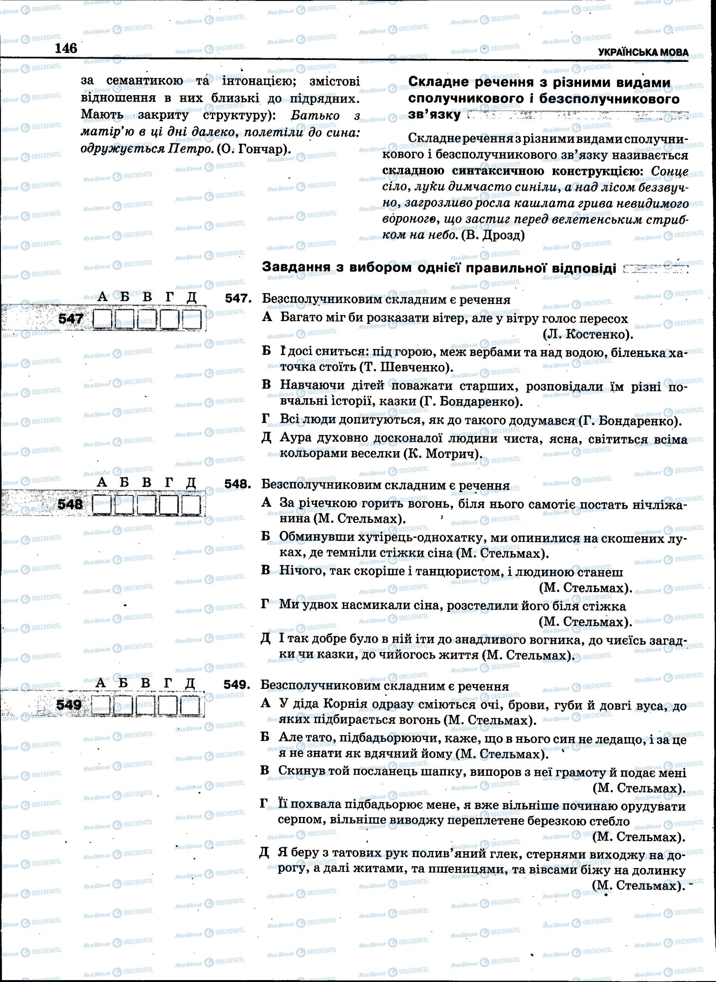 ЗНО Українська мова 11 клас сторінка 144