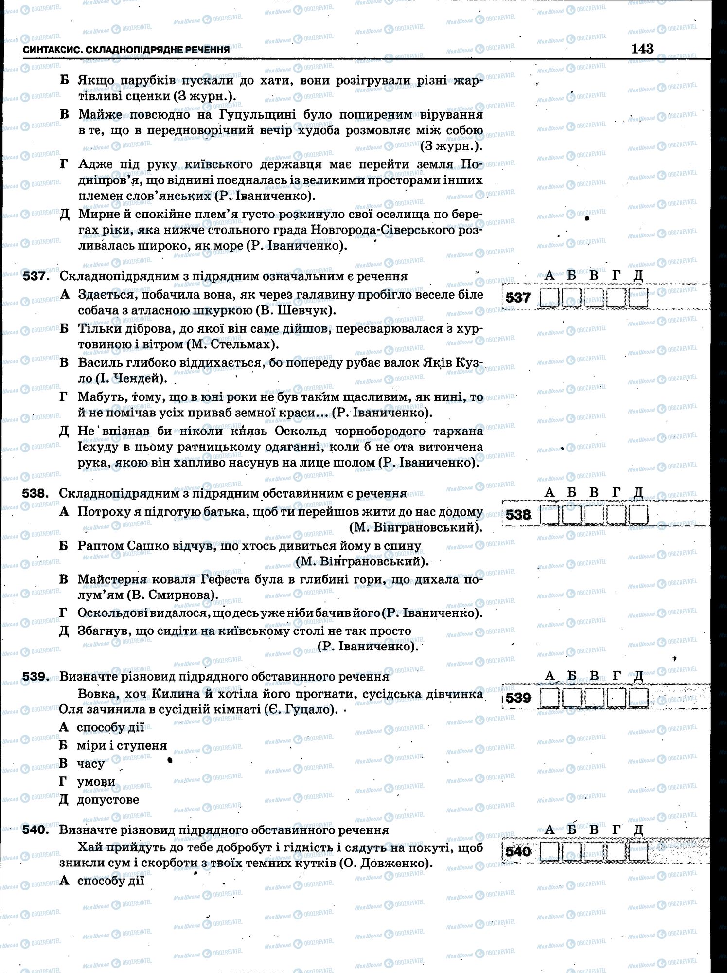 ЗНО Укр мова 11 класс страница 141