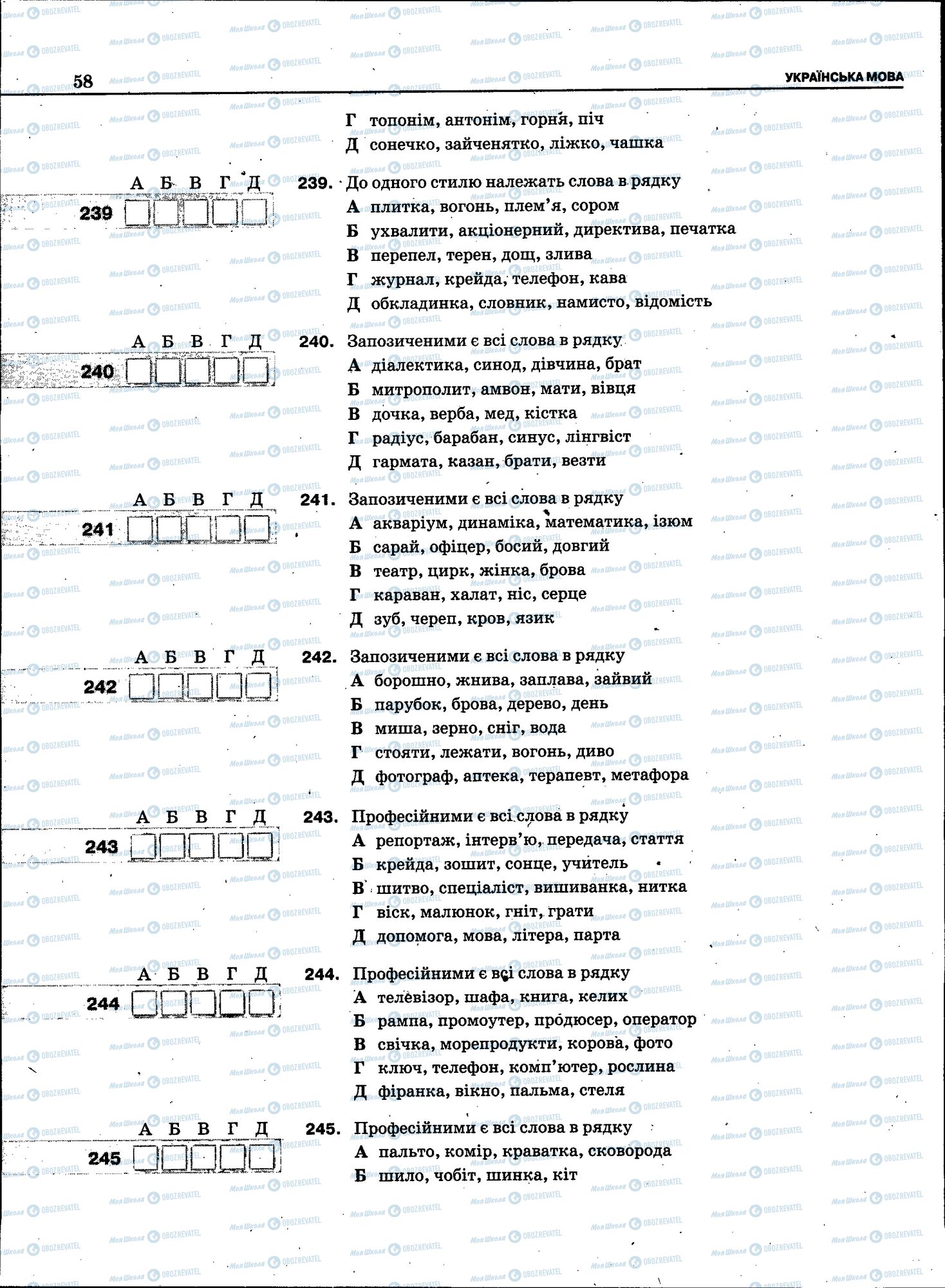 ЗНО Українська мова 11 клас сторінка 056