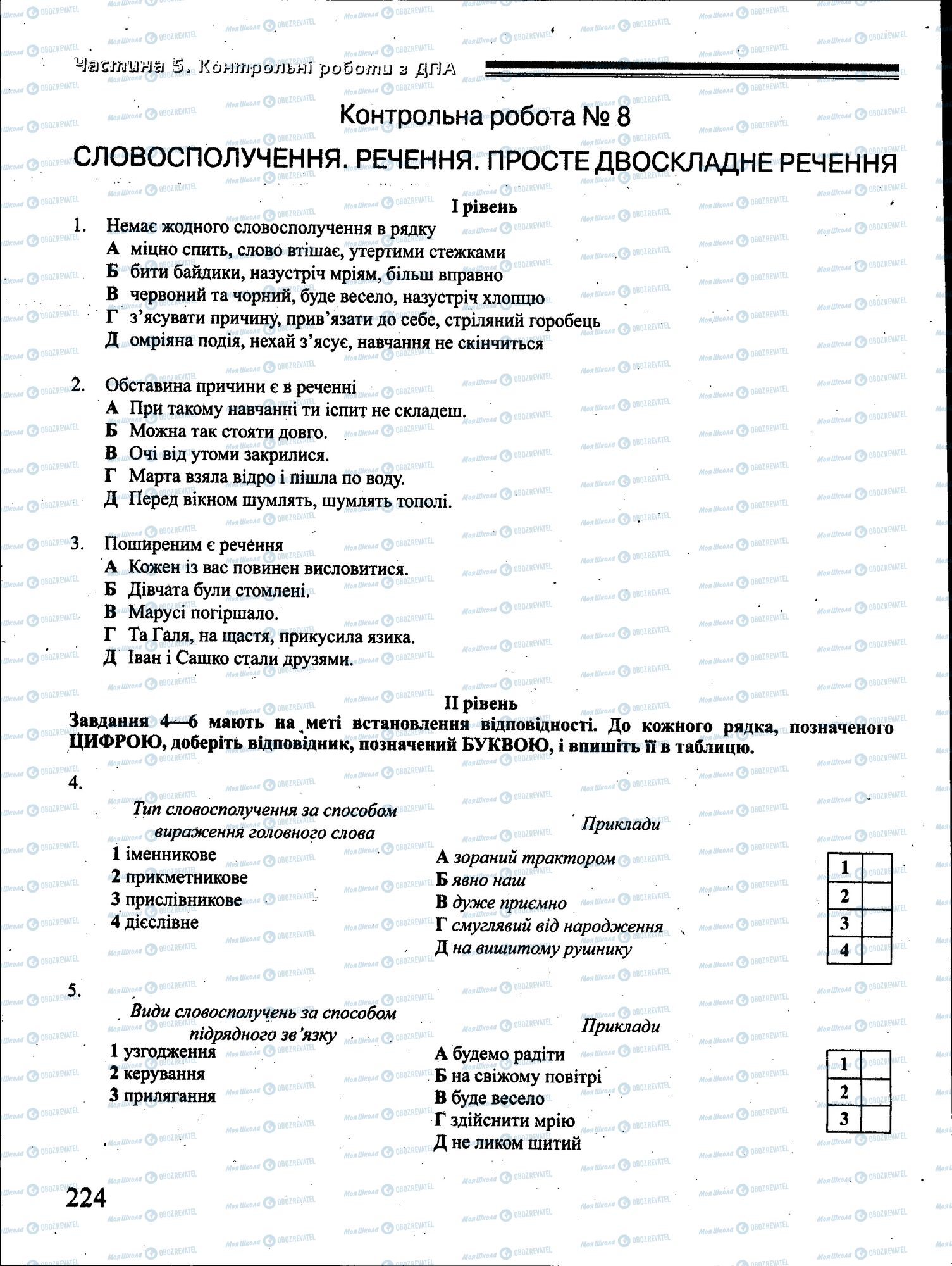 ДПА Українська мова 4 клас сторінка 224