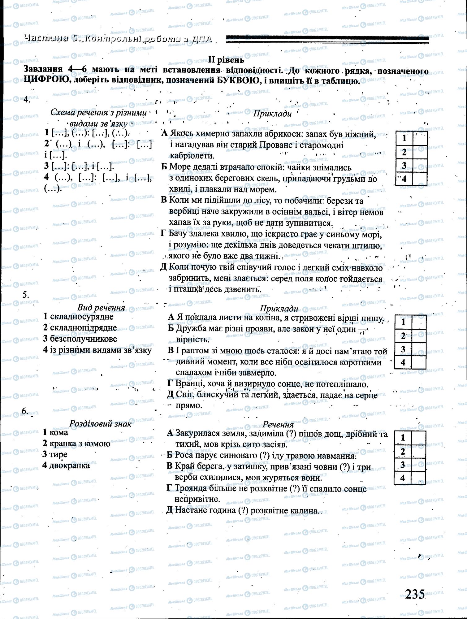 ДПА Українська мова 4 клас сторінка 235