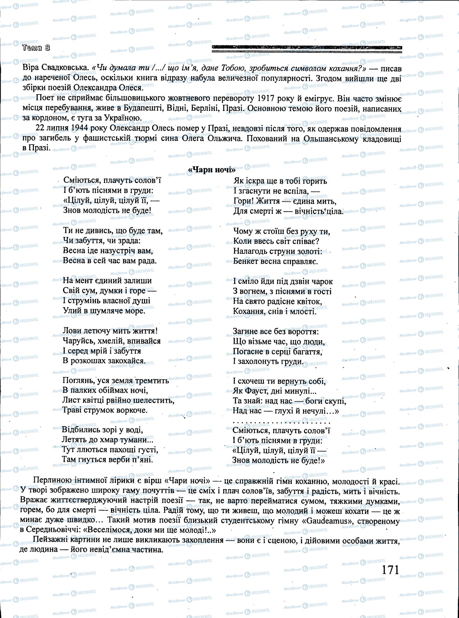 ЗНО Українська література 11 клас сторінка 171