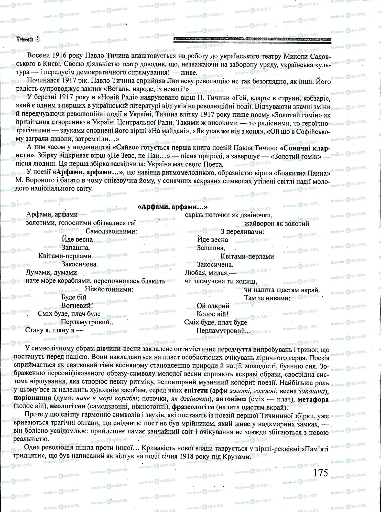 ЗНО Українська література 11 клас сторінка 175