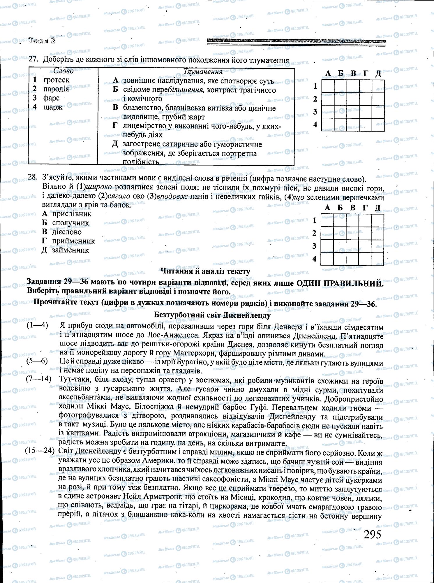 ЗНО Українська література 11 клас сторінка 295