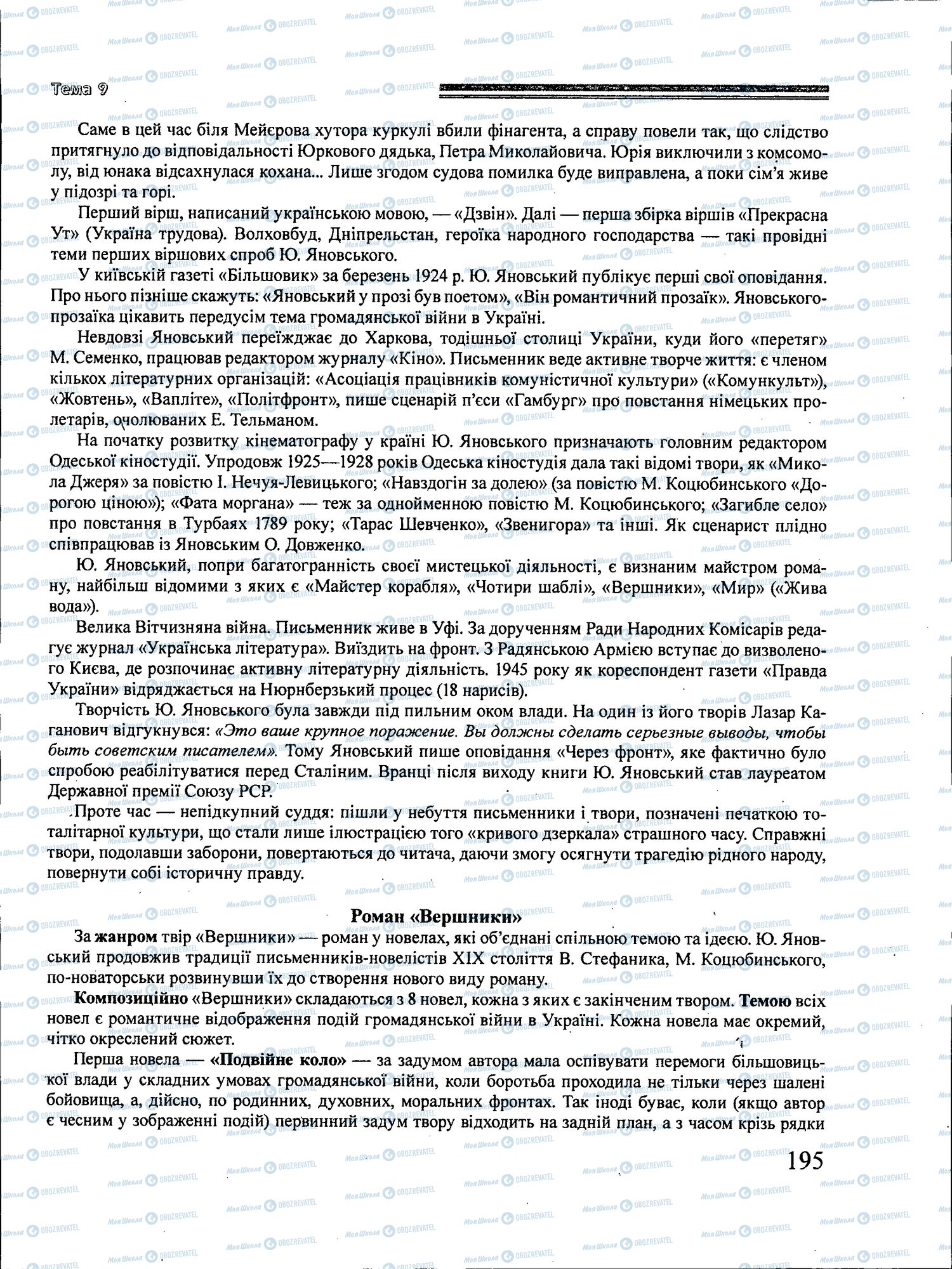 ЗНО Українська література 11 клас сторінка 195