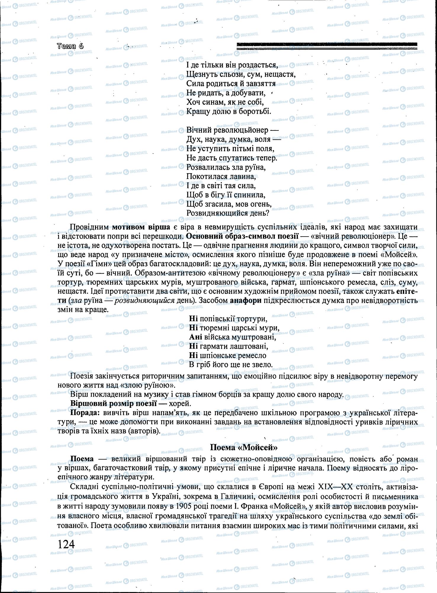 ЗНО Українська література 11 клас сторінка 124