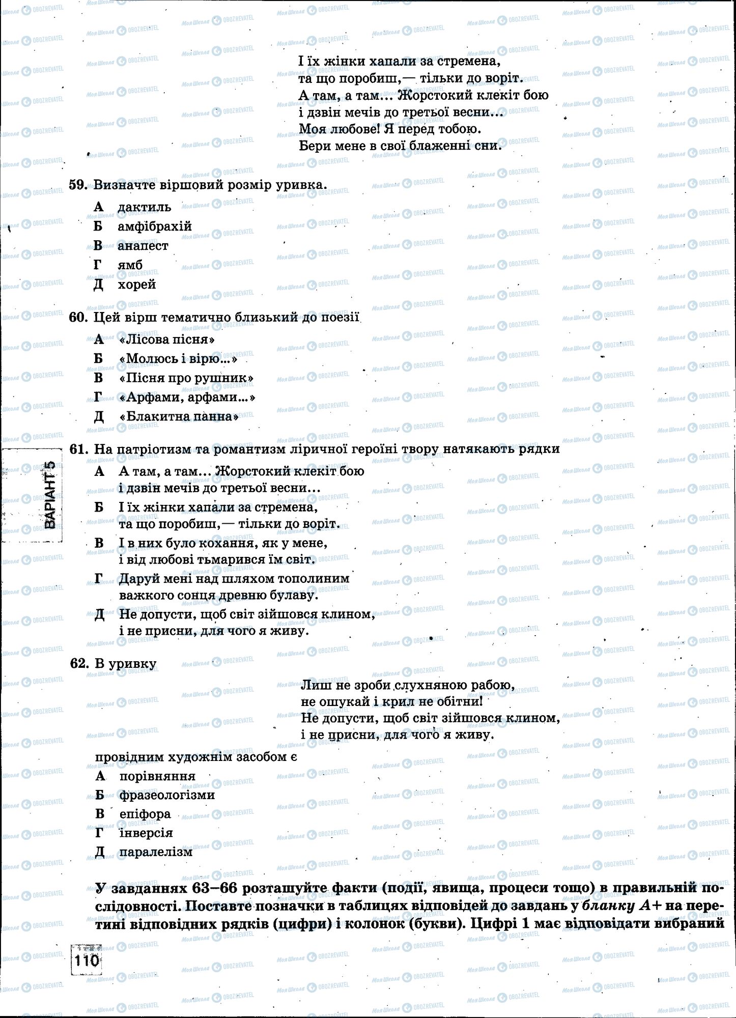 ЗНО Українська мова 11 клас сторінка 110