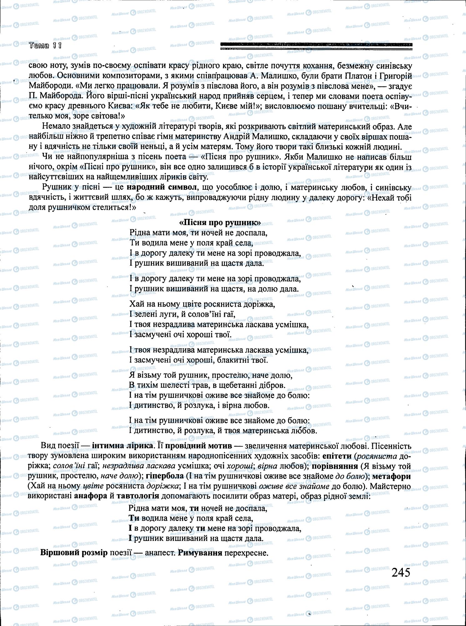 ЗНО Українська література 11 клас сторінка 245