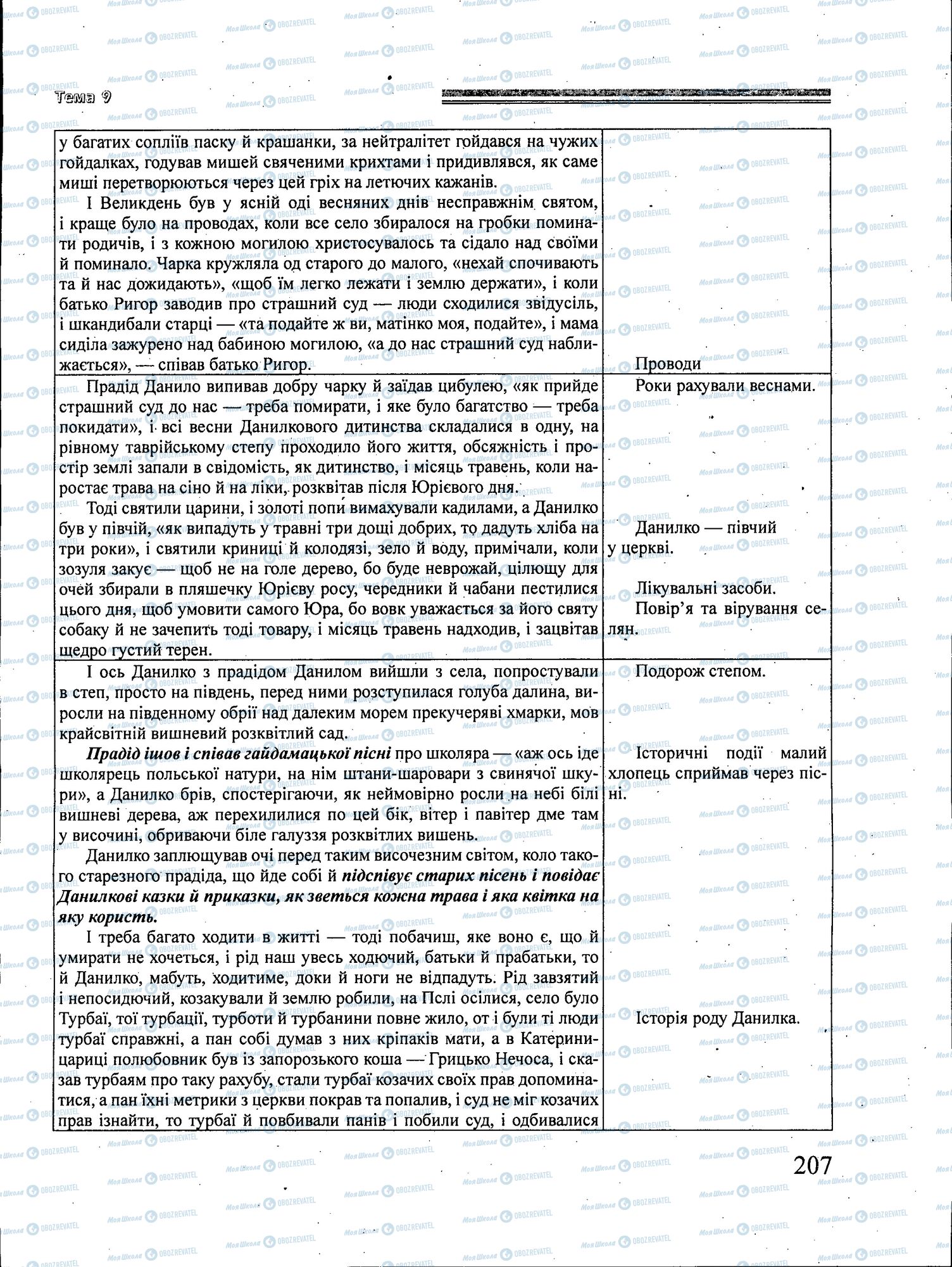 ЗНО Українська література 11 клас сторінка 207