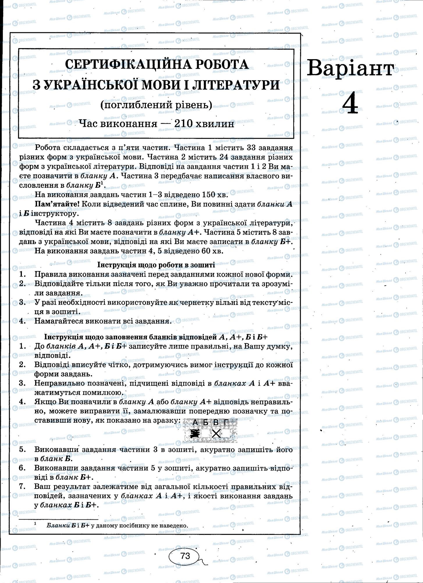 ЗНО Українська мова 11 клас сторінка 073