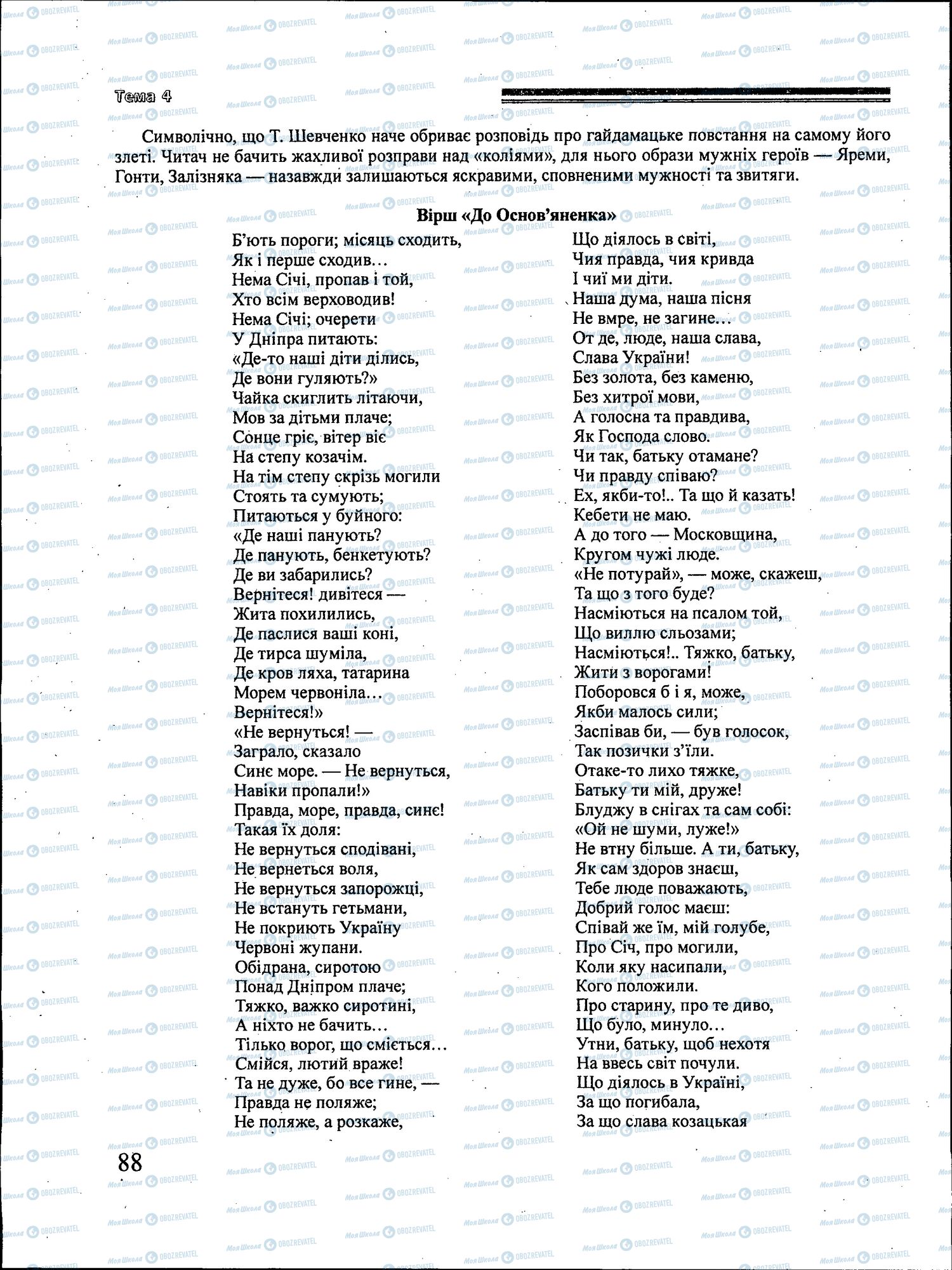 ЗНО Українська література 11 клас сторінка 088