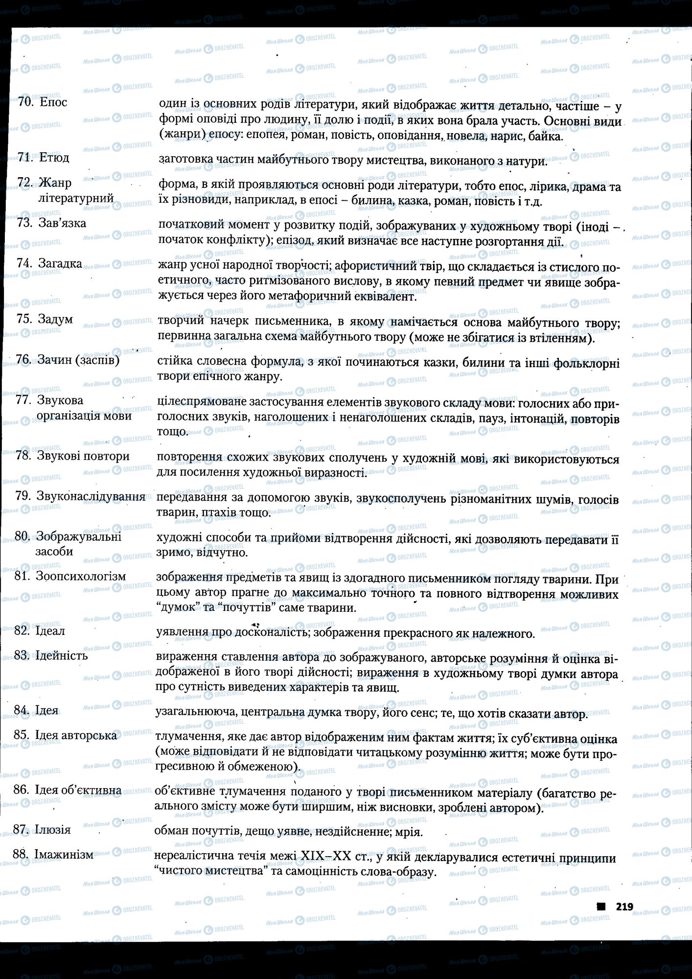 ЗНО Українська література 11 клас сторінка 219