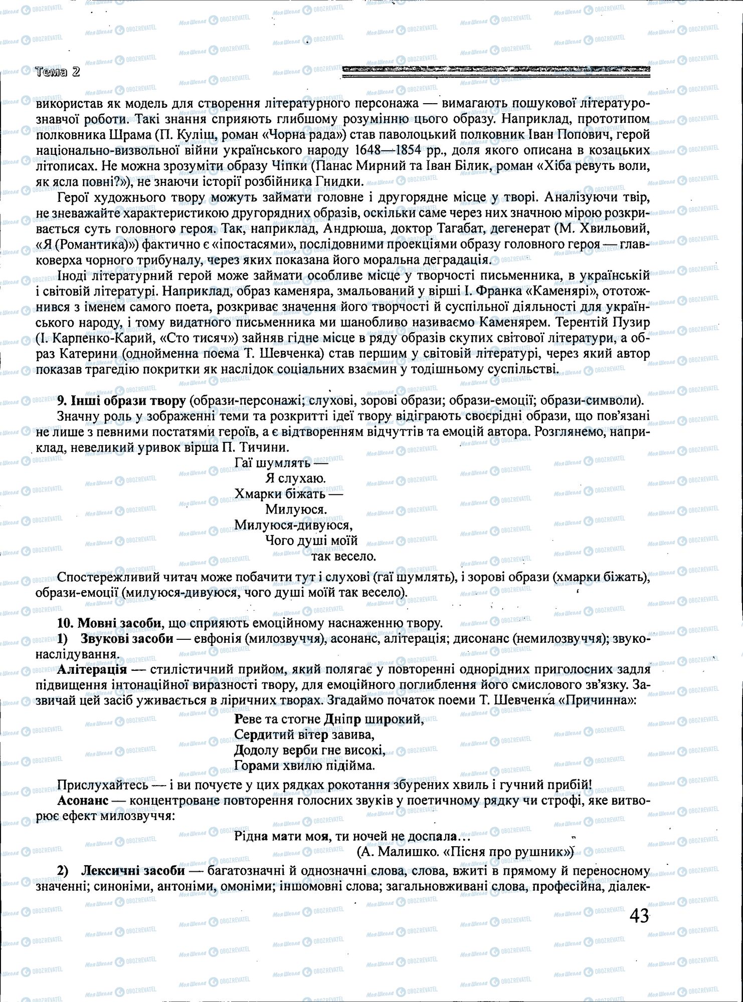 ЗНО Українська література 11 клас сторінка 043