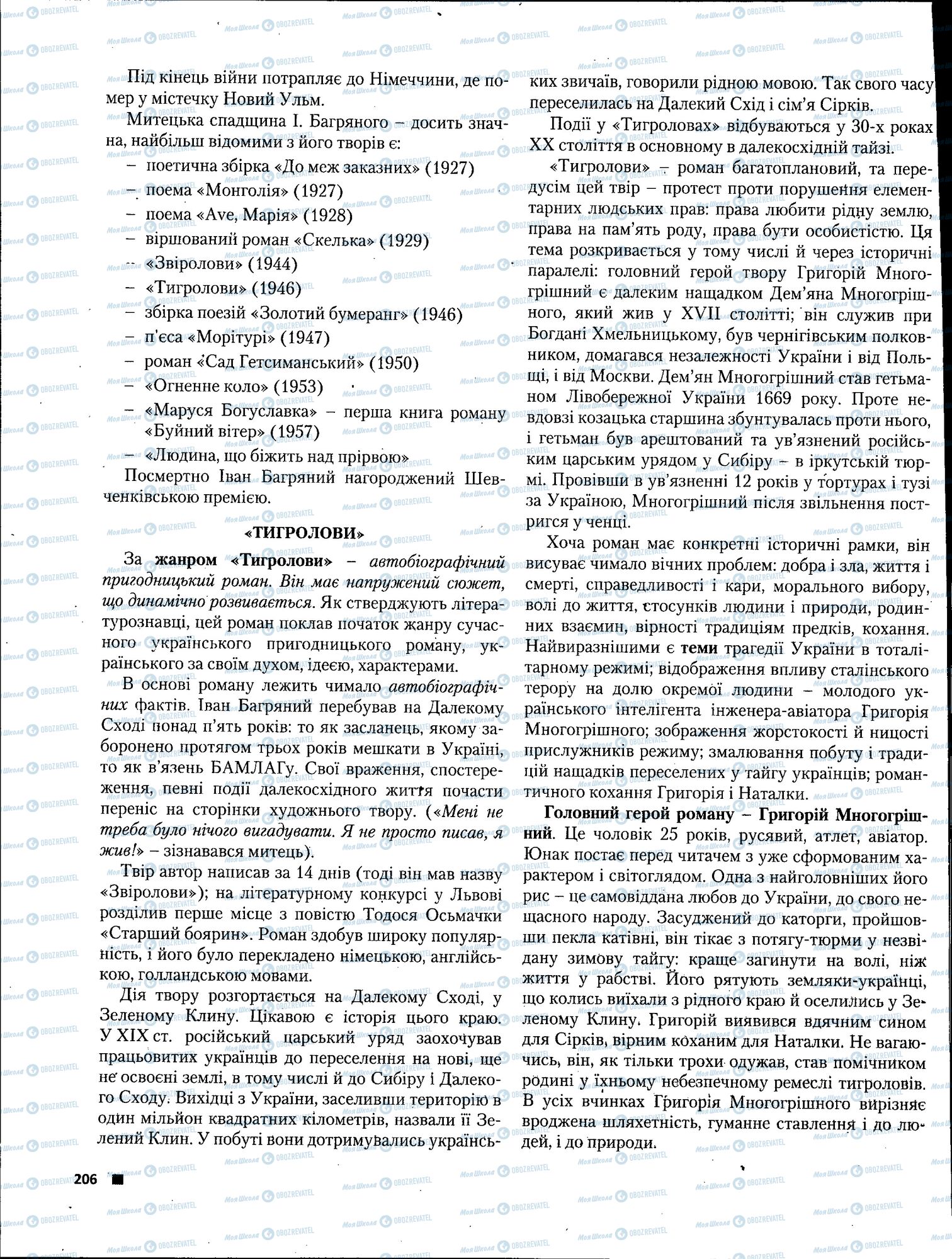 ЗНО Українська література 11 клас сторінка 206