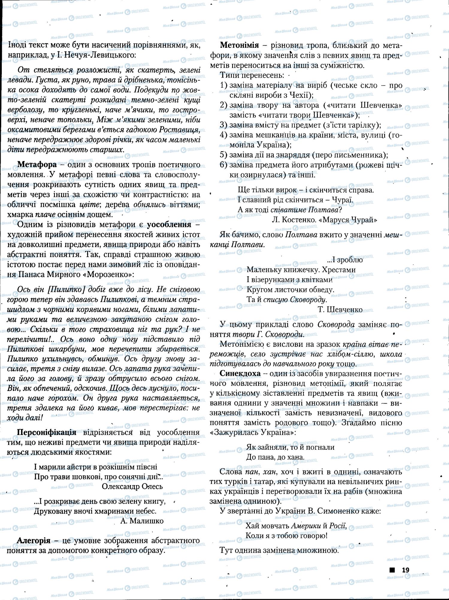 ЗНО Українська література 11 клас сторінка 019