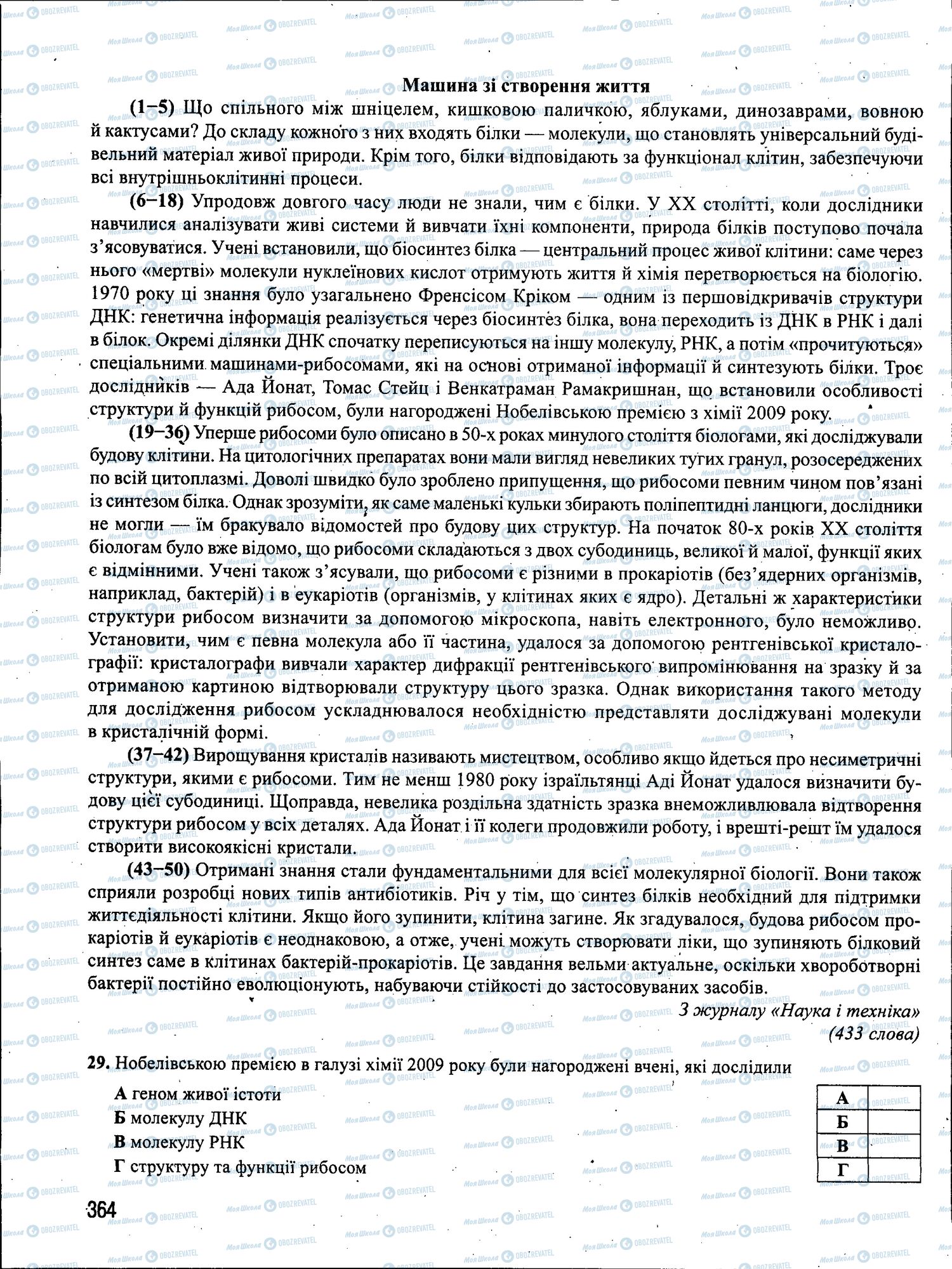 ЗНО Українська мова 11 клас сторінка 364