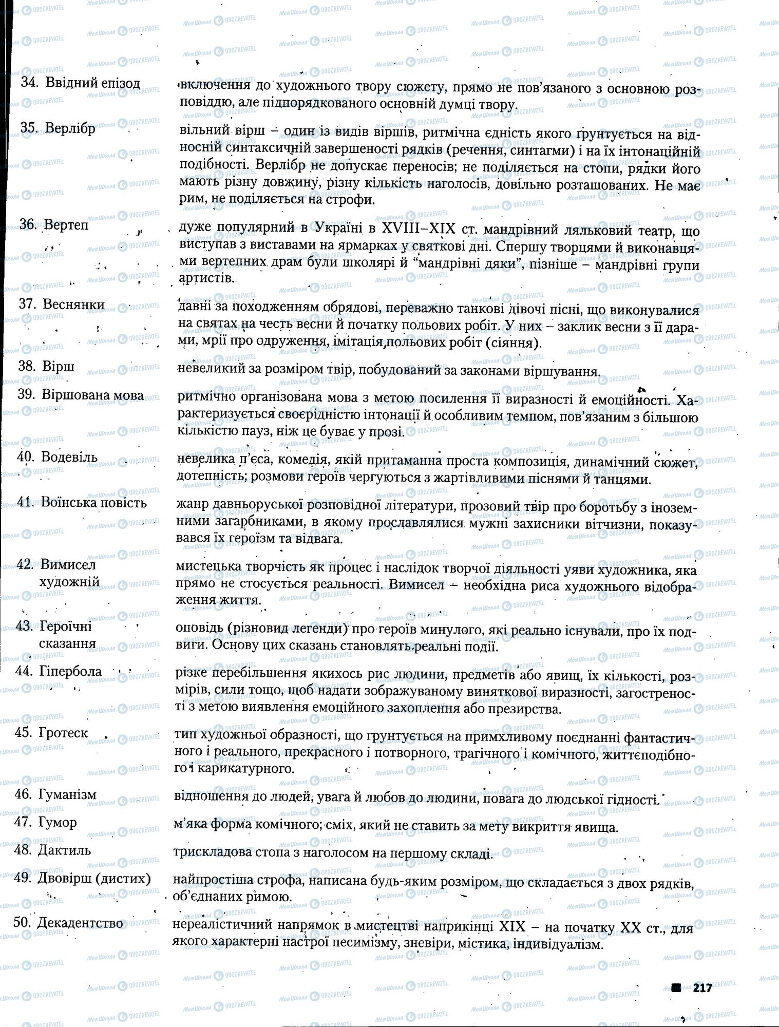 ЗНО Українська література 11 клас сторінка 217