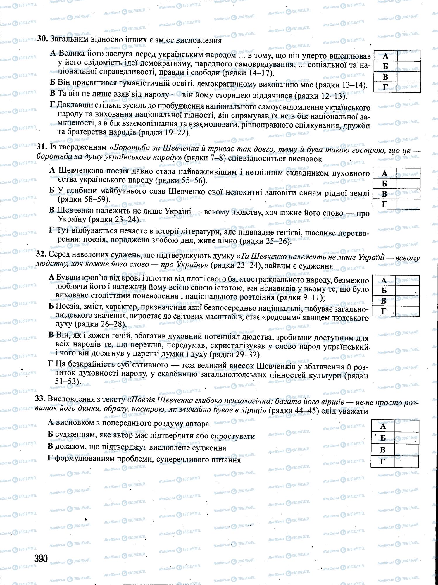 ЗНО Українська мова 11 клас сторінка 390
