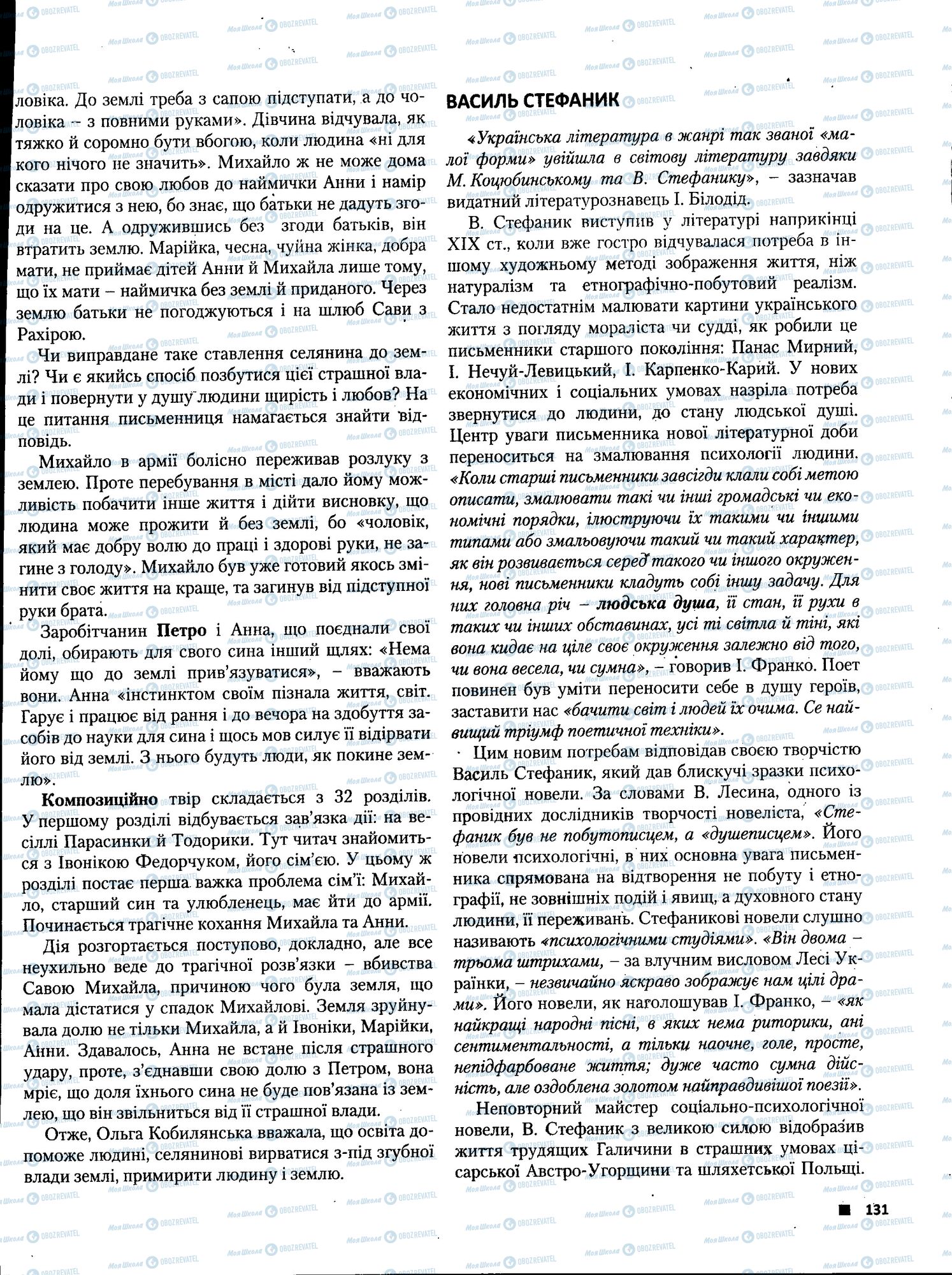 ЗНО Українська література 11 клас сторінка 131