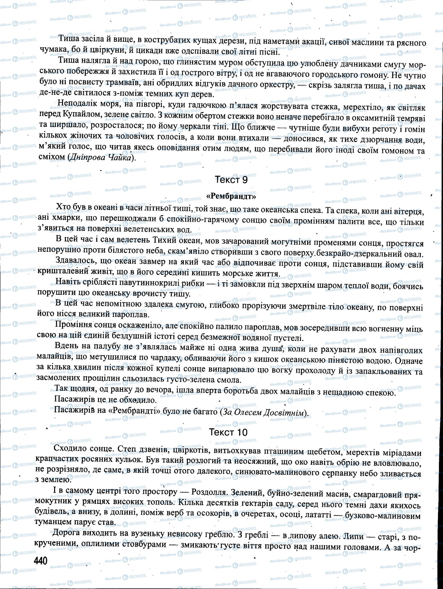 ЗНО Українська мова 11 клас сторінка 440