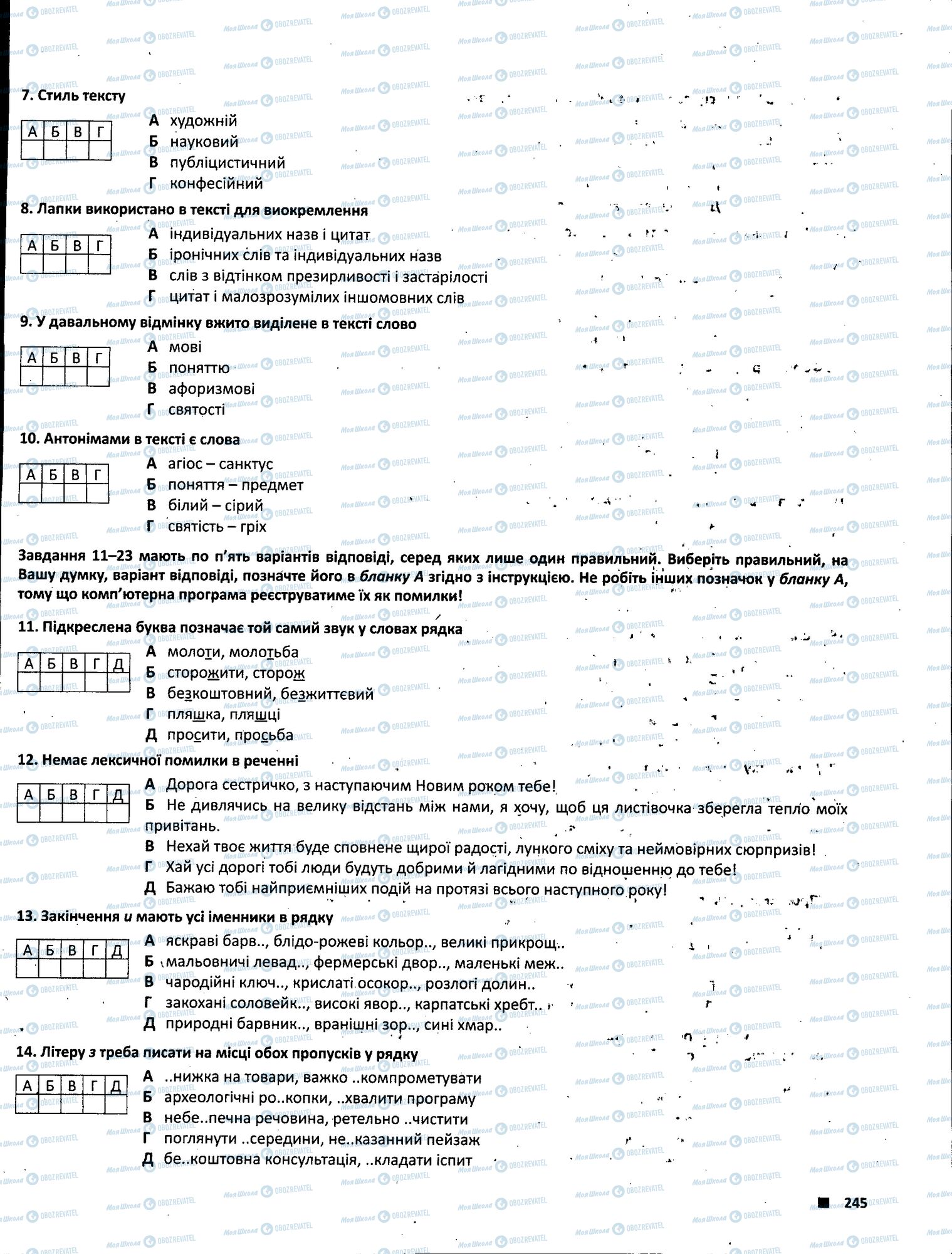 ЗНО Укр лит 11 класс страница 245