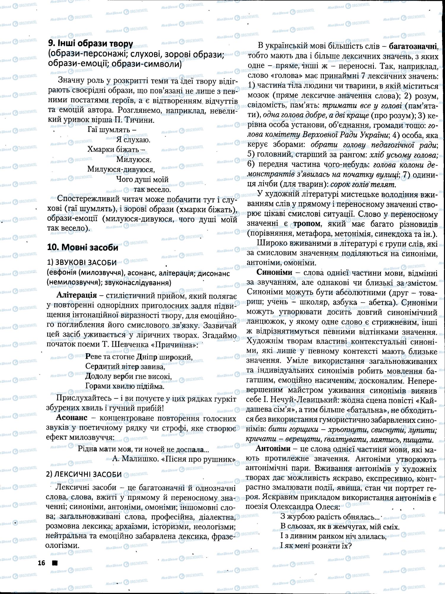 ЗНО Українська література 11 клас сторінка 016