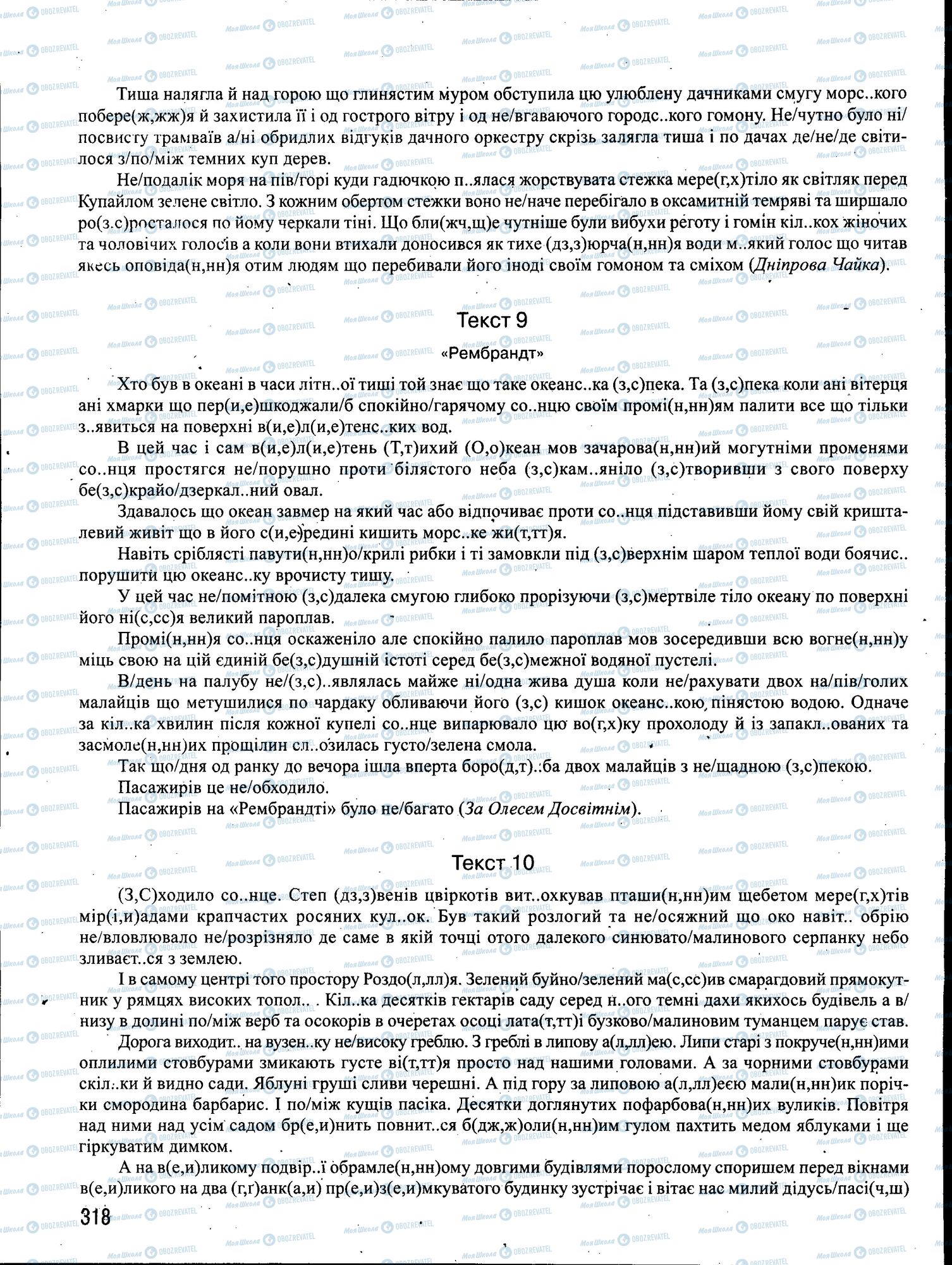 ЗНО Українська мова 11 клас сторінка 318