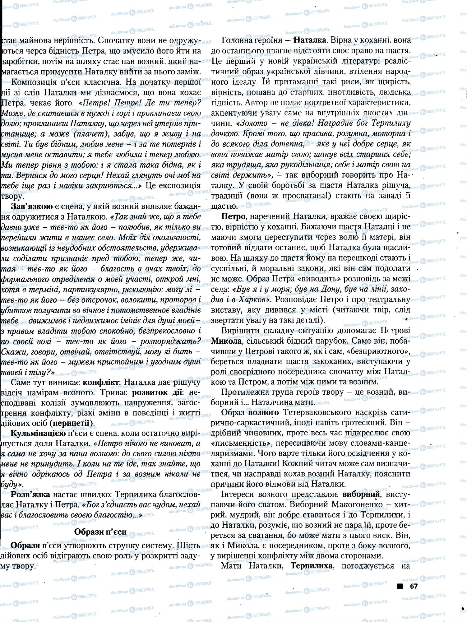 ЗНО Українська література 11 клас сторінка 067